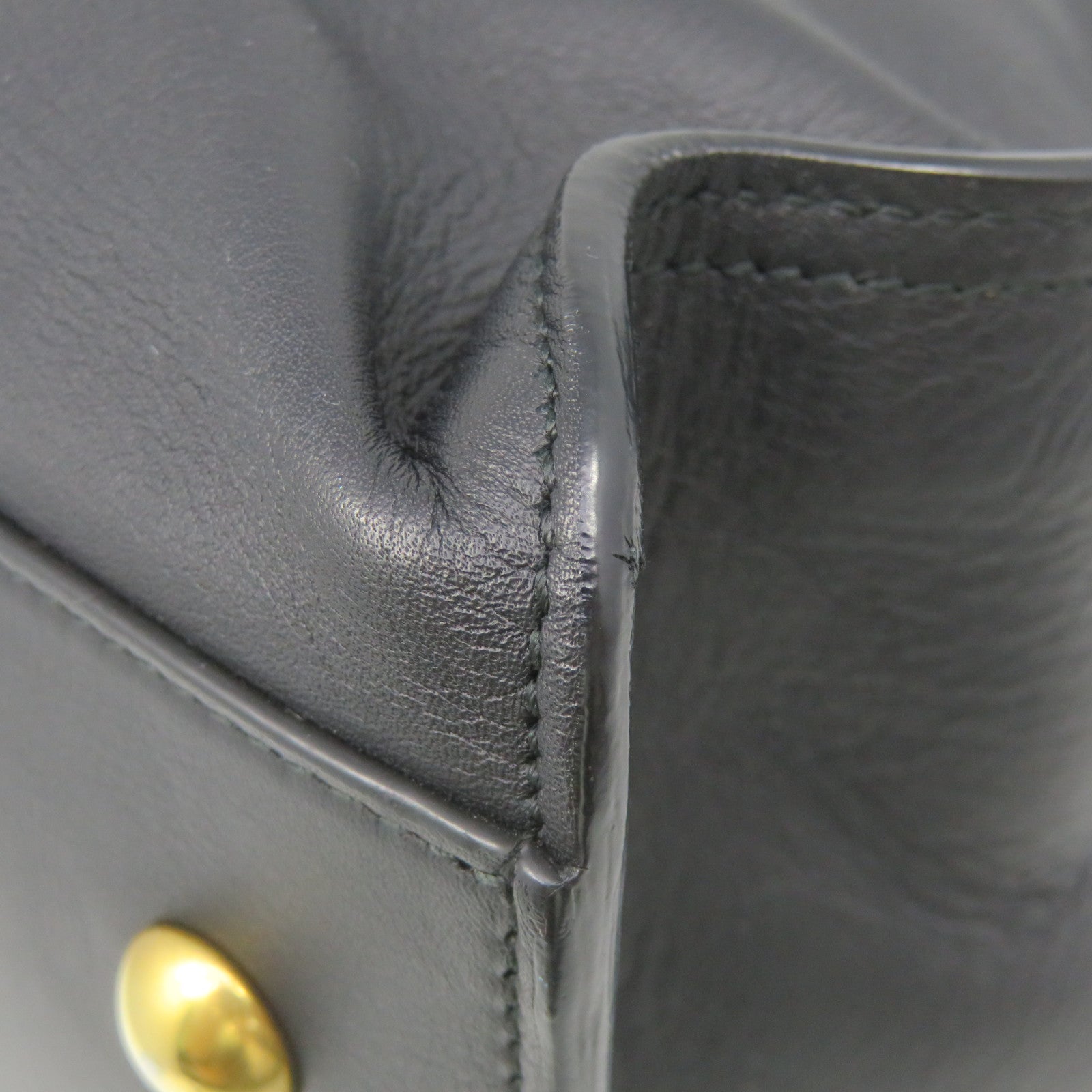 YVES SAINT LAURENT 牛皮皮革2 Way Shoulder Bag手挽肩背两用袋黑色