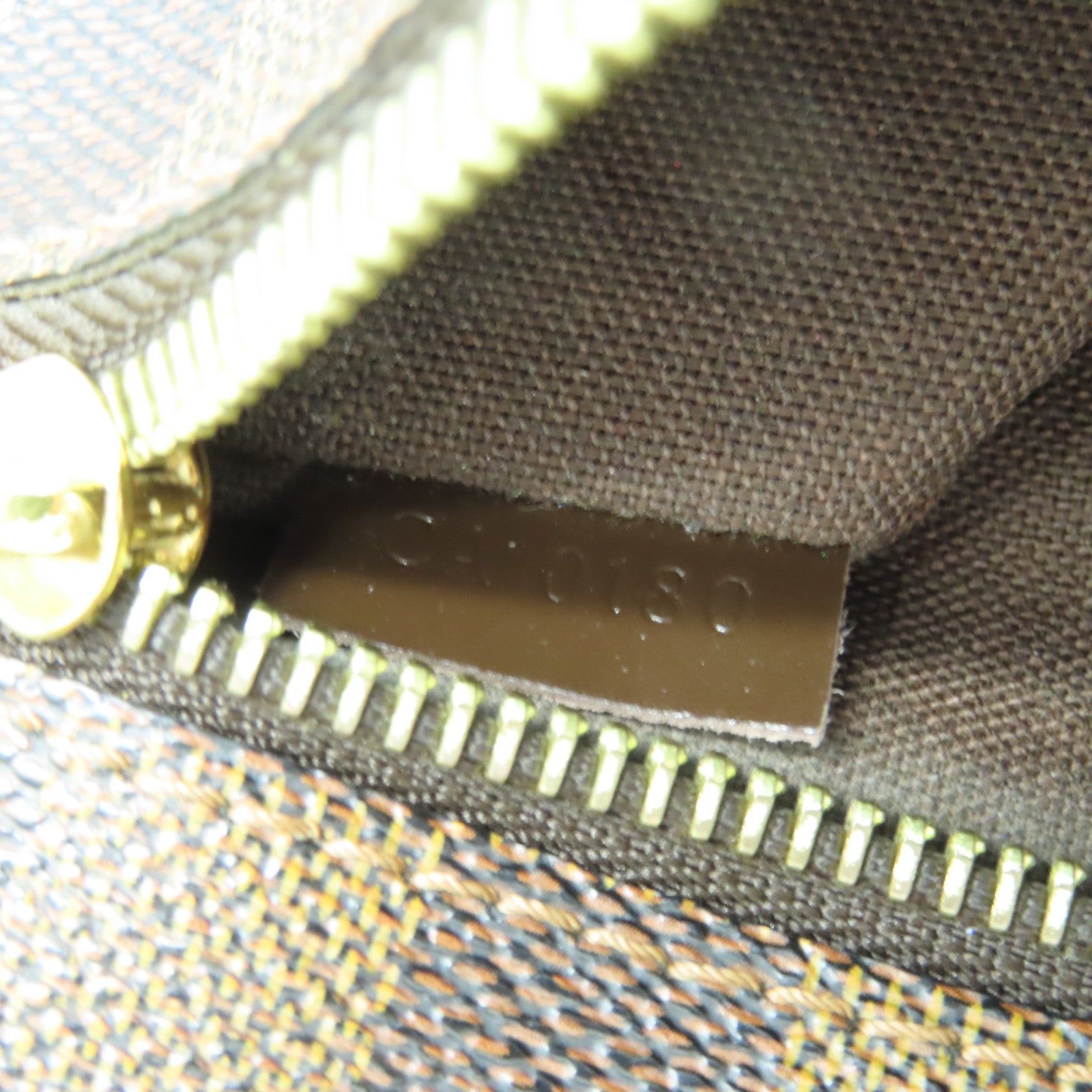 LOUIS VUITTON Damier Brooklyn MM Gold Buckle Shoulder Bag Brown