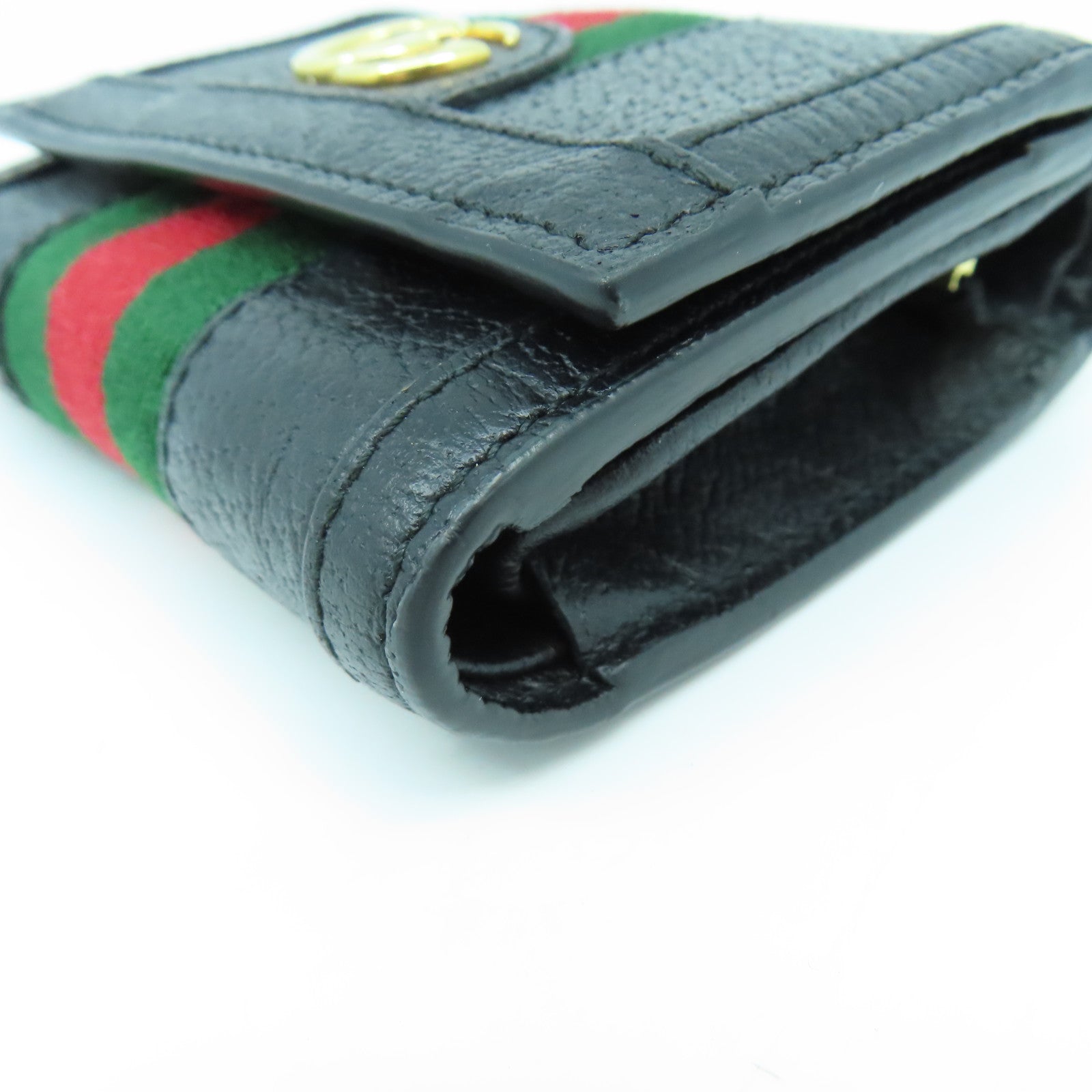 GUCCI 【激減優惠】皮革/帆布Wallet金扣錢包黑色