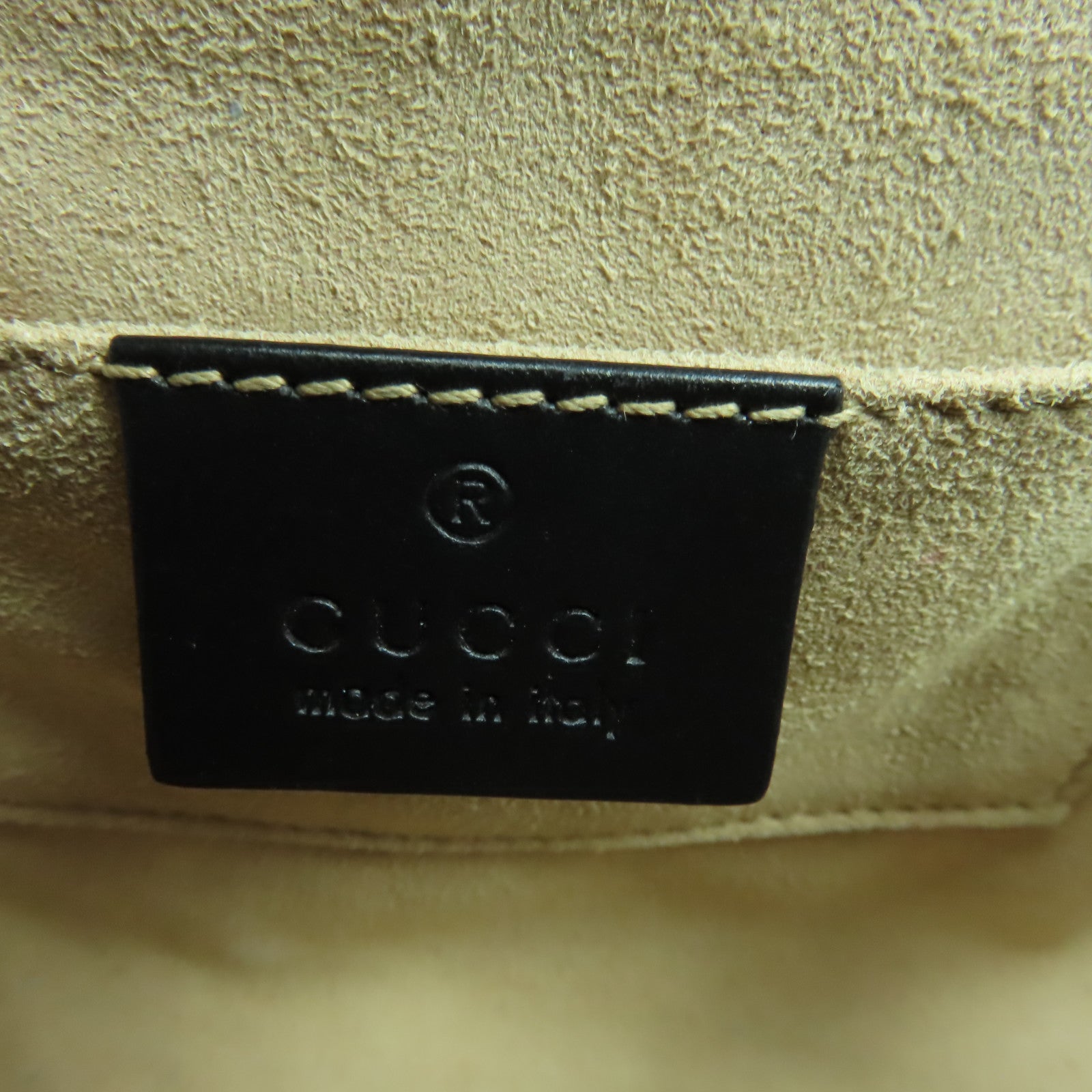 GUCCI 牛皮皮革Chain Shoulder Bag金扣鏈帶肩背袋黒色