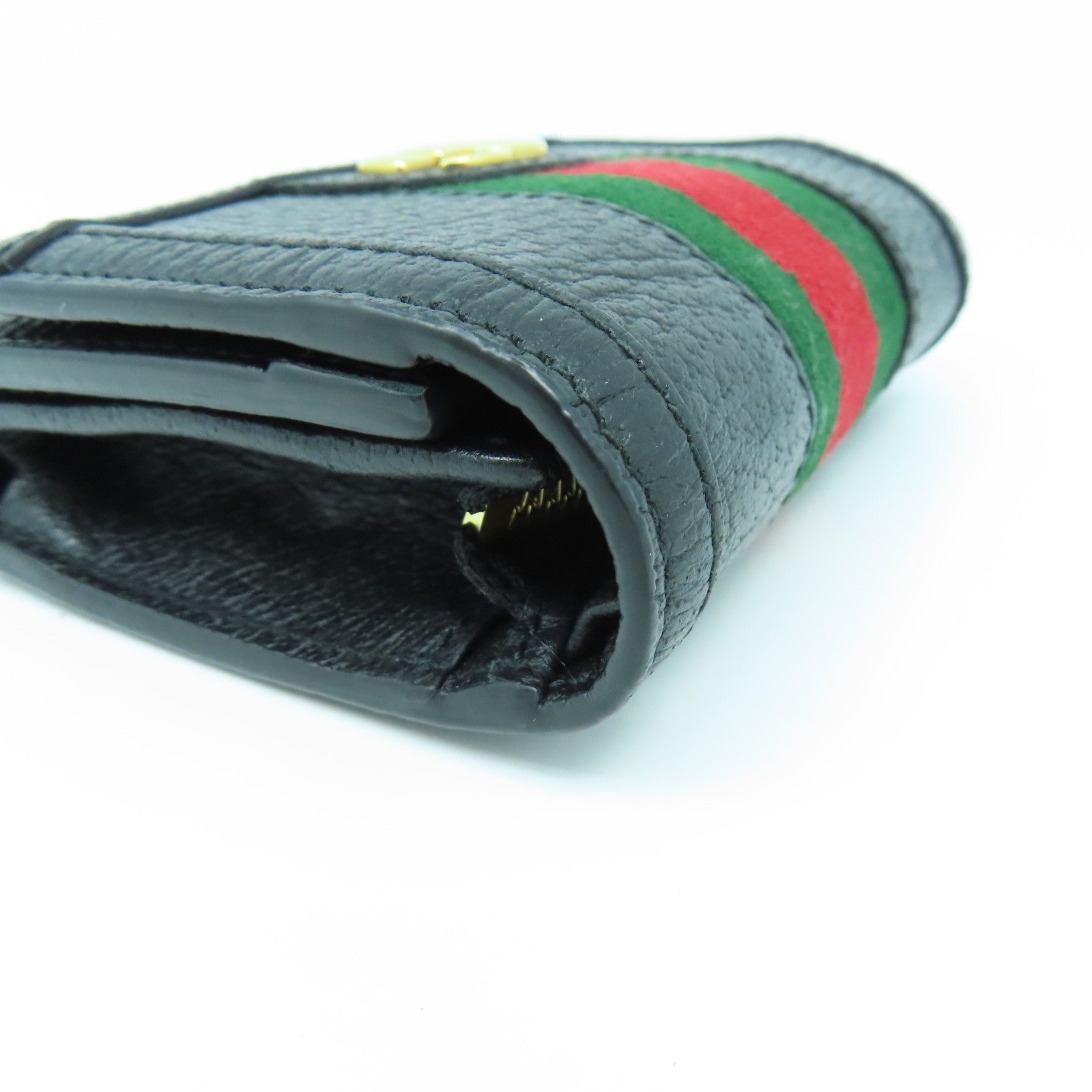GUCCI 【激減優惠】皮革/帆布Wallet金扣錢包黑色