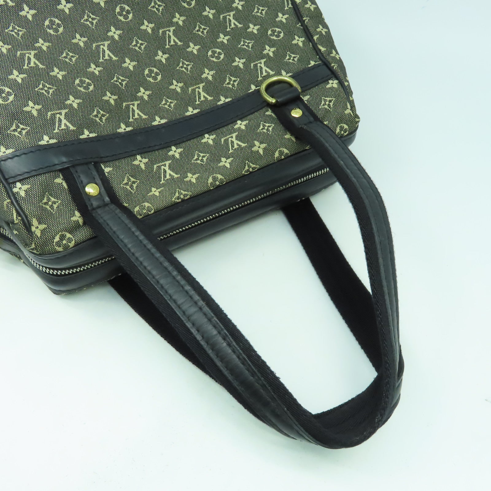 LOUIS VUITTON Monogram Mini Josephine PM金扣肩背袋黑色/米色