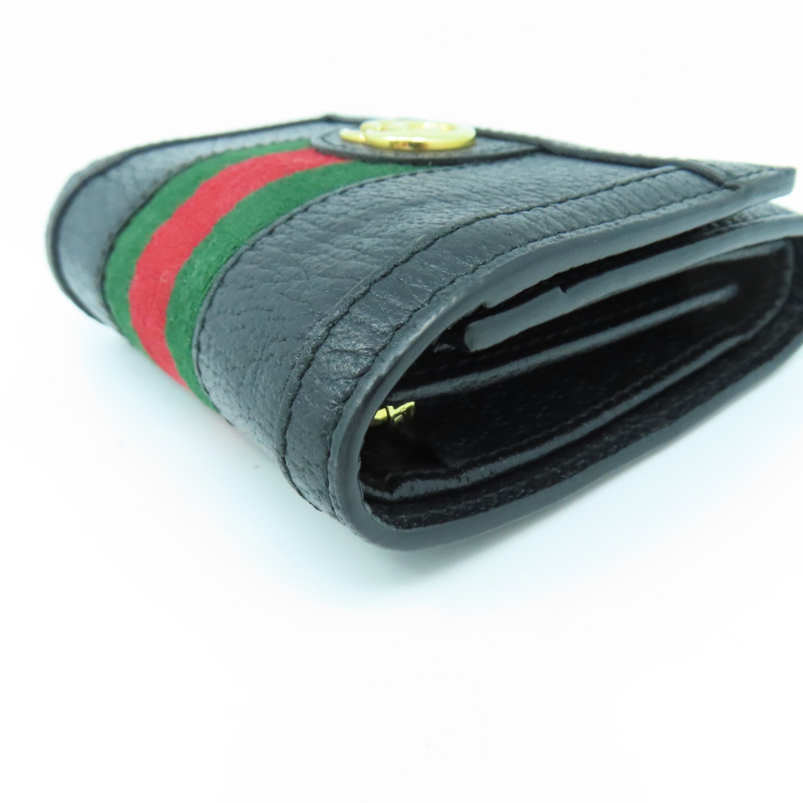 GUCCI 【激減優惠】皮革/帆布Wallet金扣錢包黑色