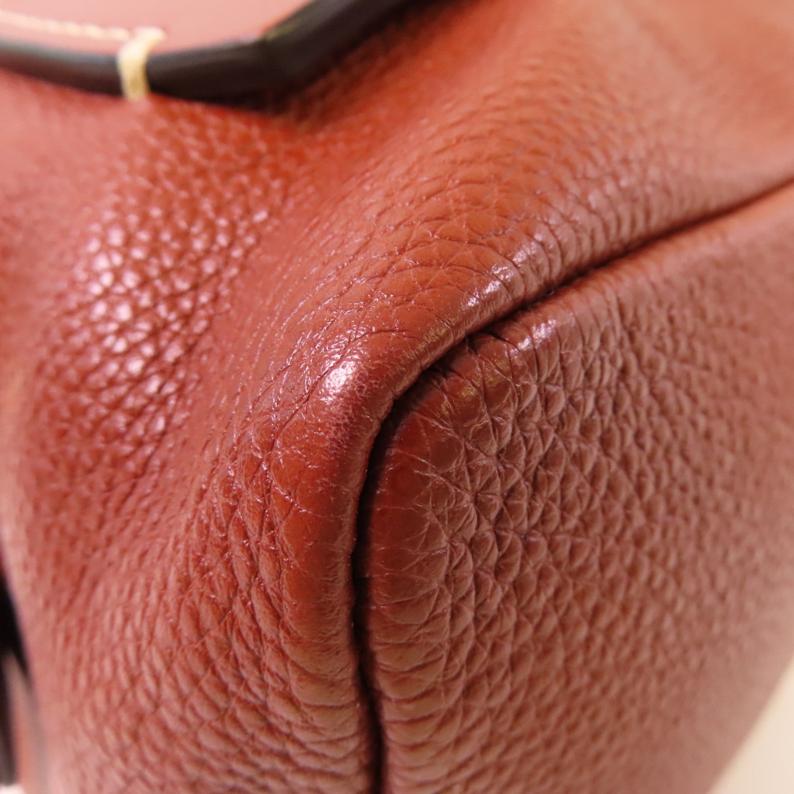 Chloe 牛皮皮革2Way Shoulder Bag金扣手挽肩背兩用袋啡色