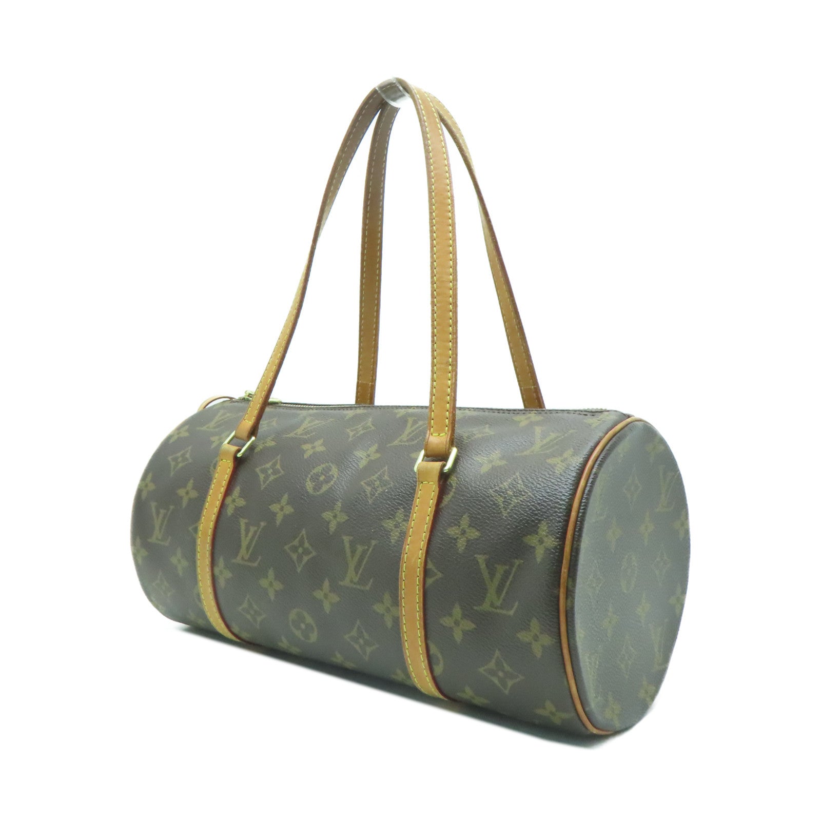LOUIS VUITTON Monogram Papillon GM金扣手挽袋啡色