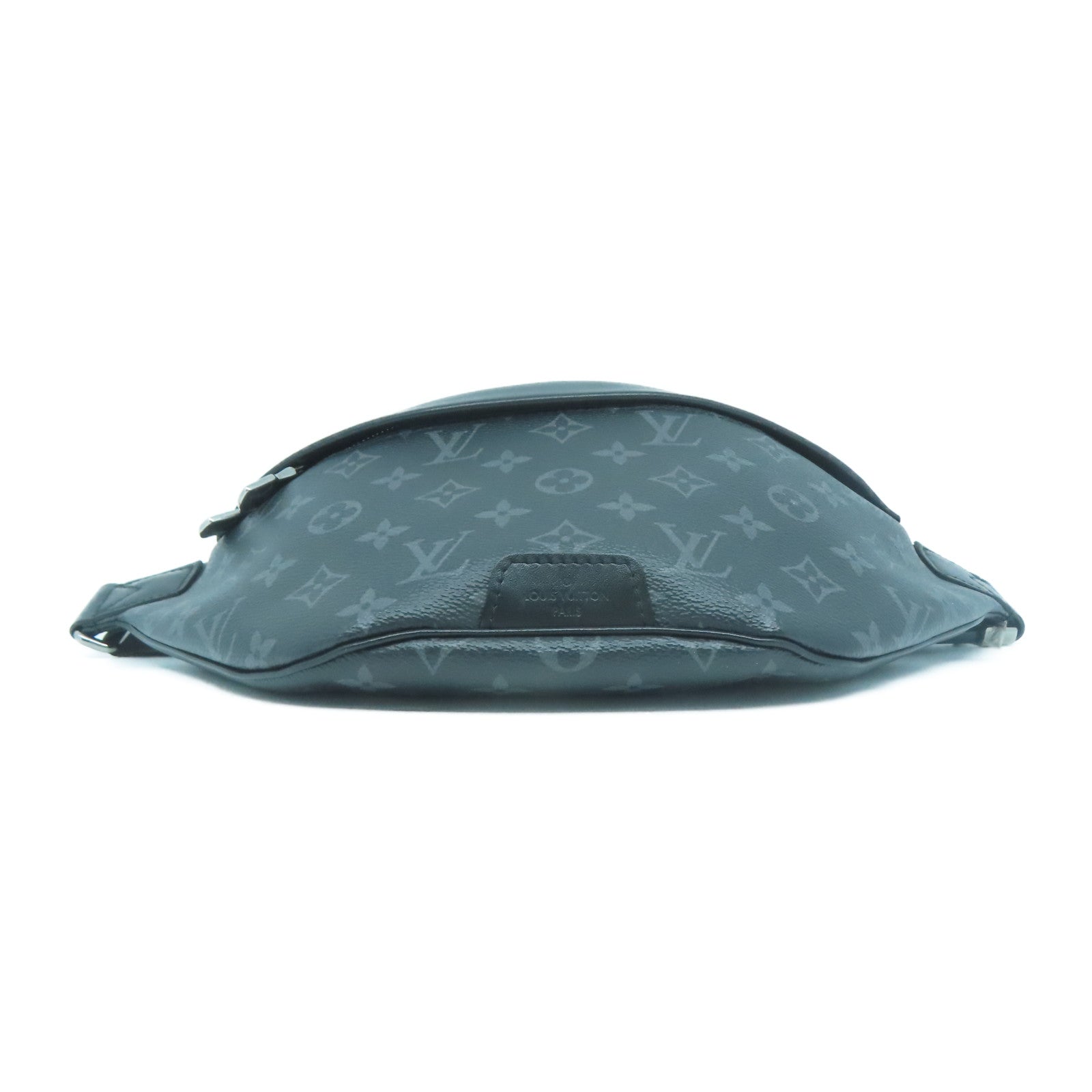 LOUIS VUITTON Monogram Eclipse Discovery Bumbag PM銀扣腰包黑色