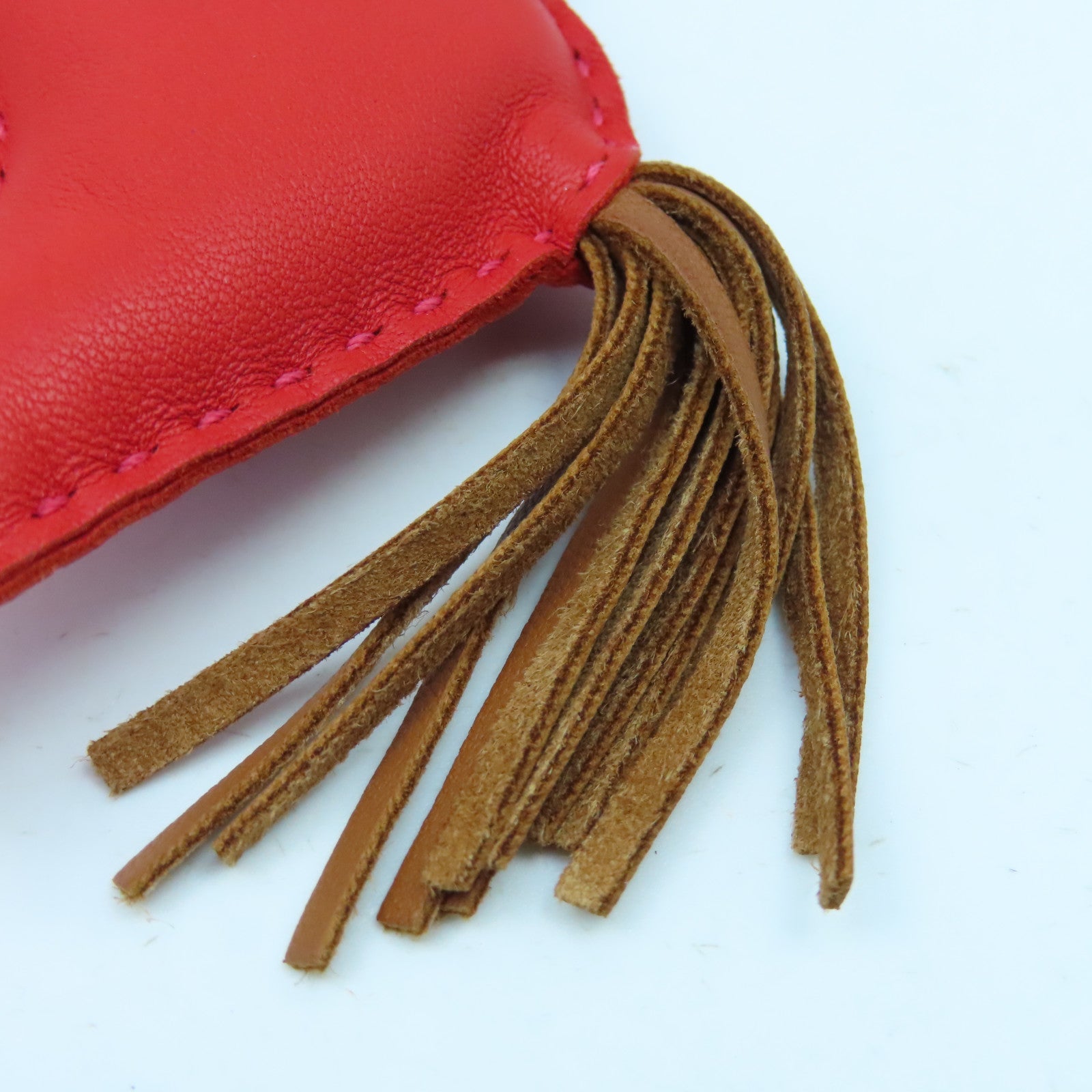 HERMES Swift皮革Rodeo MM掛飾紅色