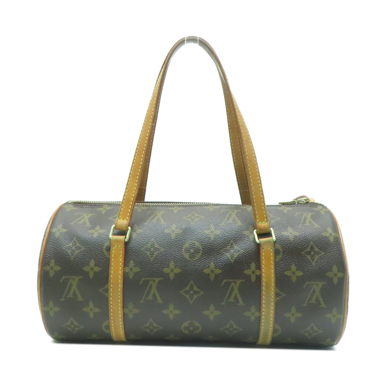 LOUIS VUITTON Monogram Papillon GM金扣手挽袋啡色