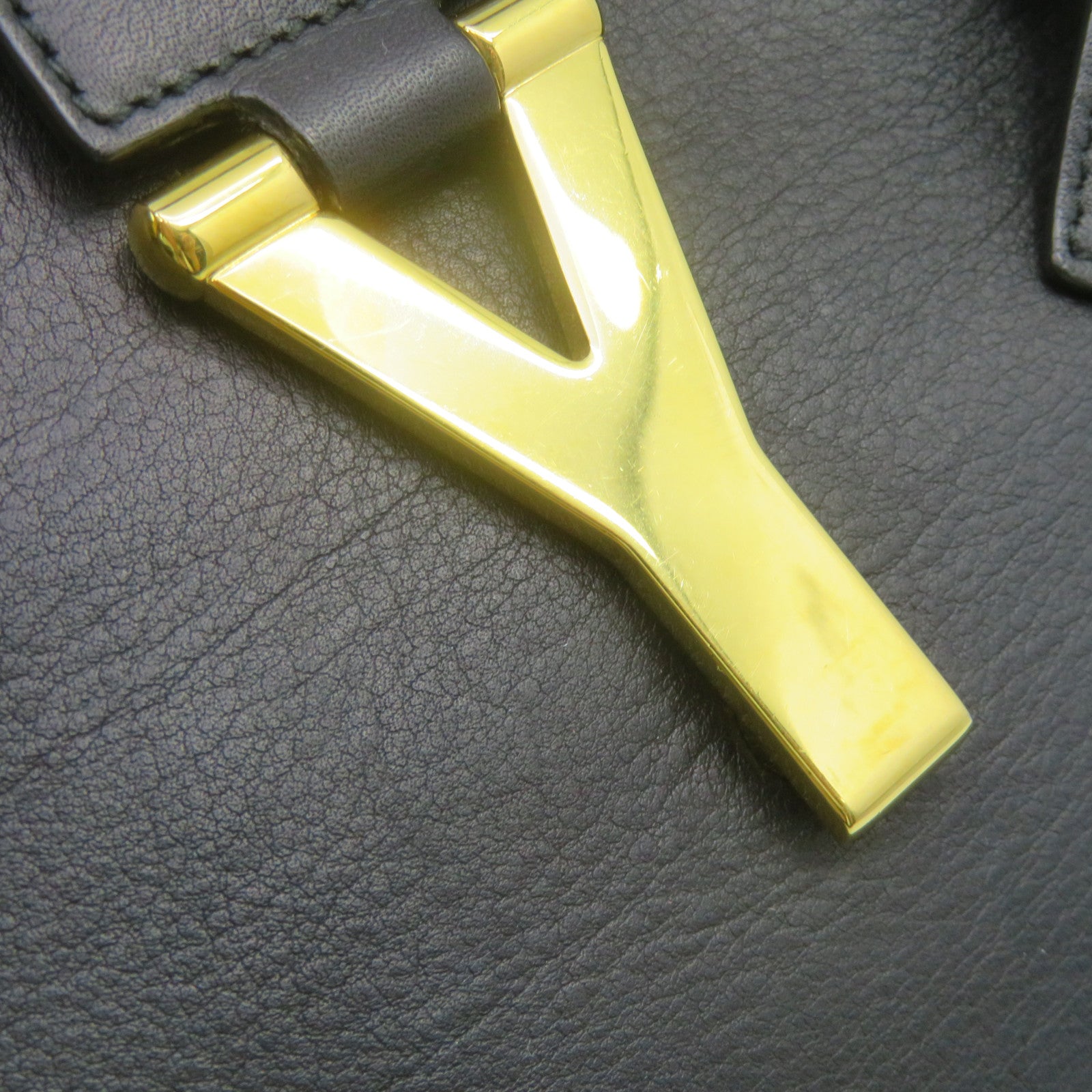 YVES SAINT LAURENT 牛皮皮革2 Way Shoulder Bag手挽肩背两用袋黑色