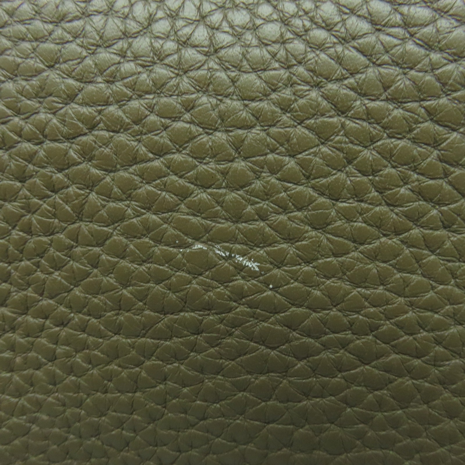 HERMES Clemence皮革Jypsiere 34银扣肩背袋Etoupe灰色