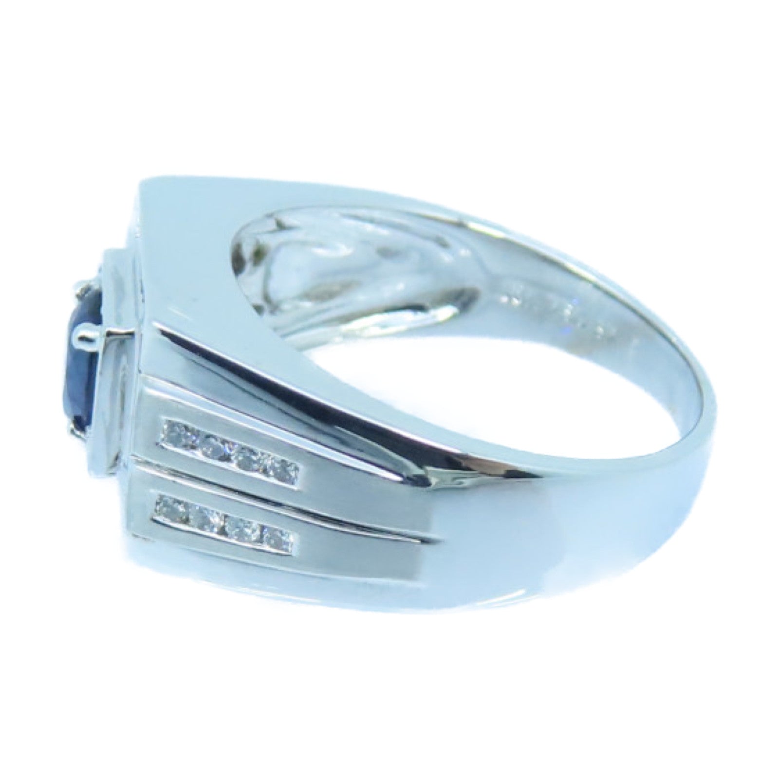 JEWELRY 18K White Gold Sapphire Ring Sapphire Ring US#8