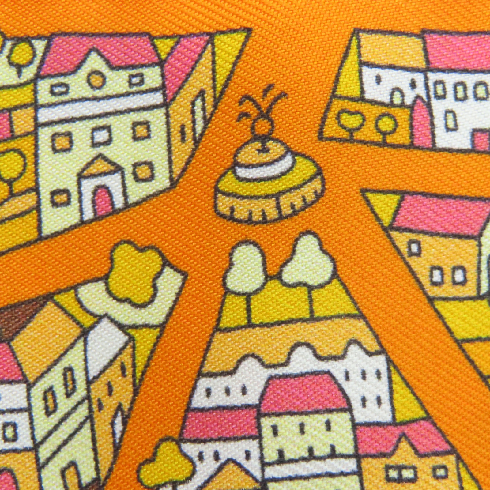 HERMES 絲質Twilly絲巾橙色