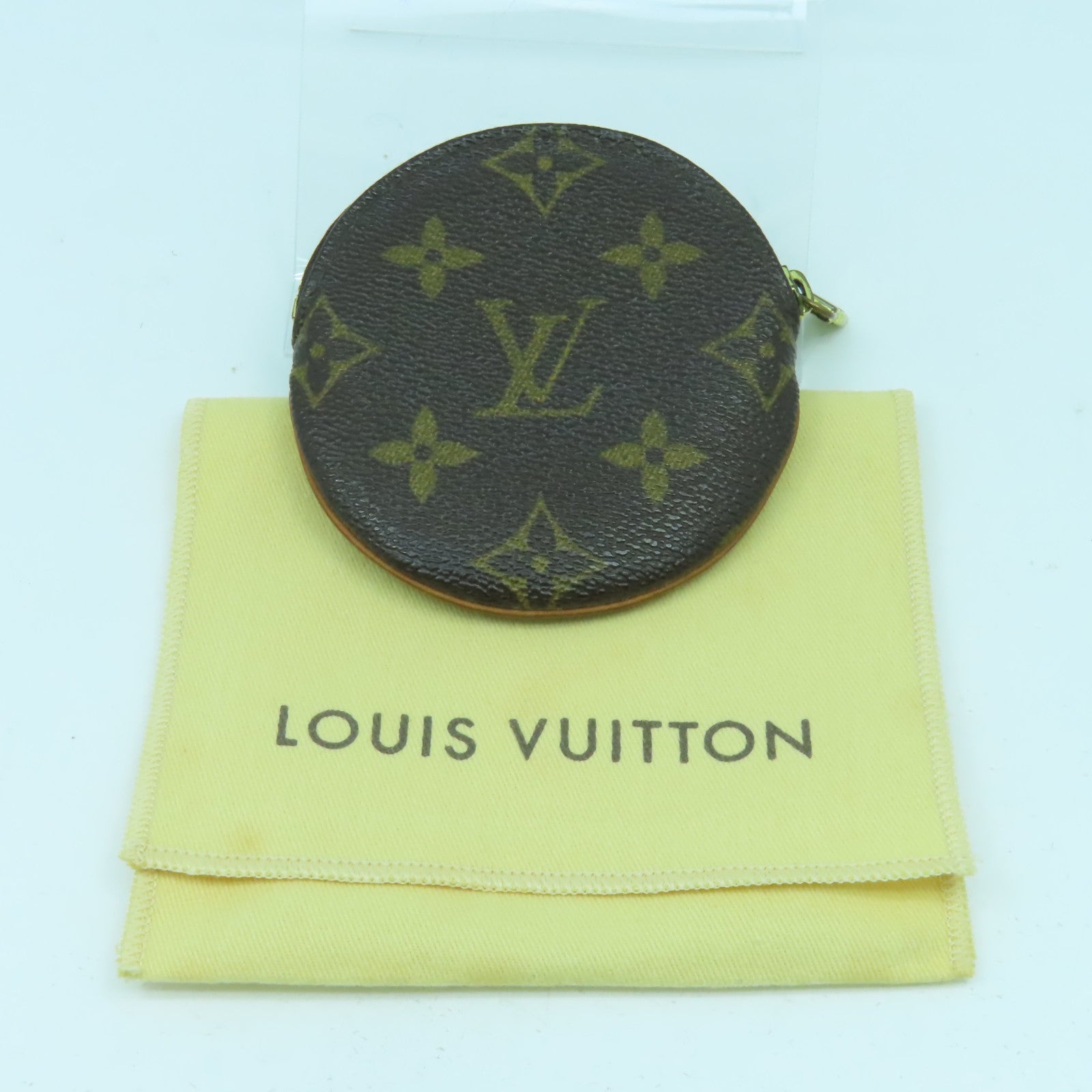 LOUIS VUITTON Monogram Coin Purse金扣零錢包啡色