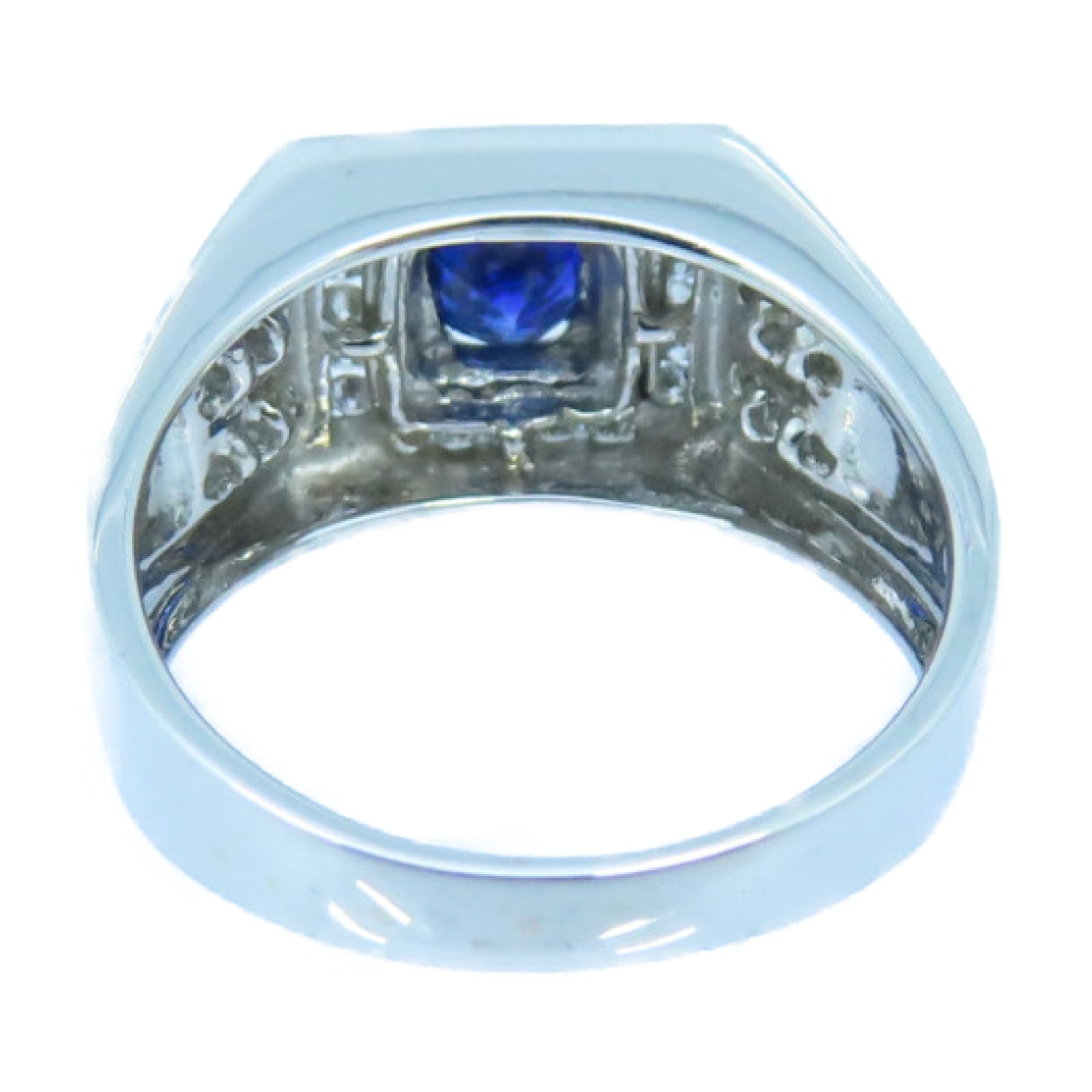 JEWELRY 18K White Gold Sapphire Ring Sapphire Ring US#8
