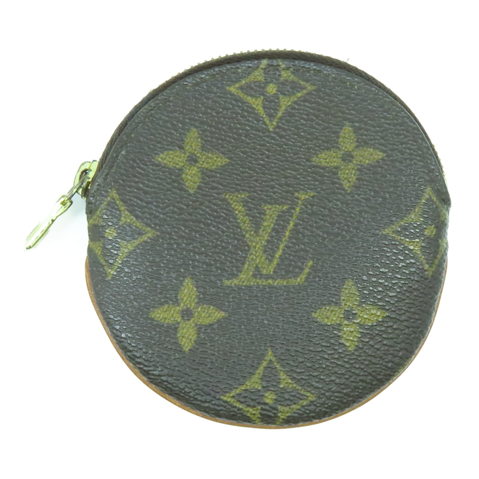 LOUIS VUITTON Monogram Coin Purse金扣零錢包啡色