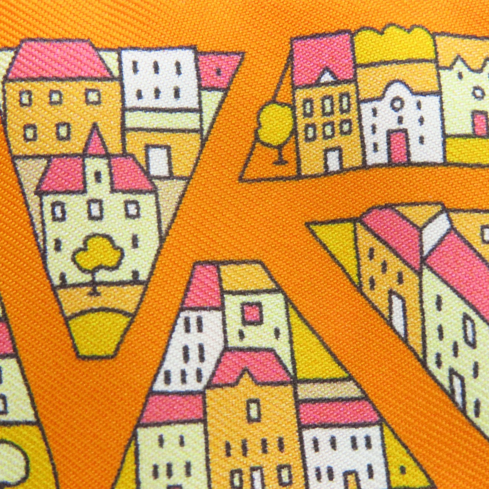 HERMES 絲質Twilly絲巾橙色