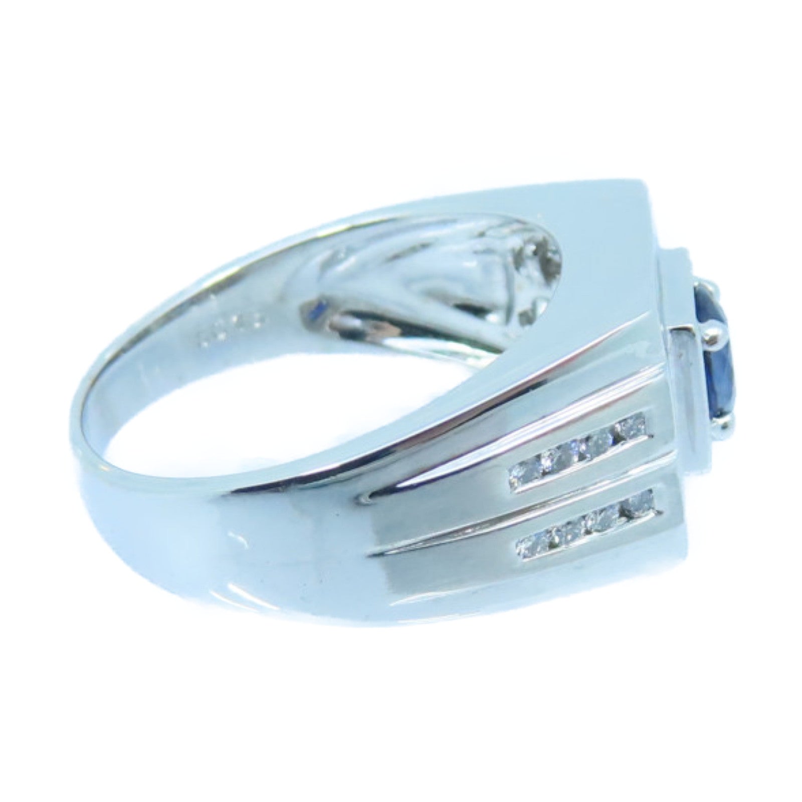 JEWELRY 18K White Gold Sapphire Ring Sapphire Ring US#8