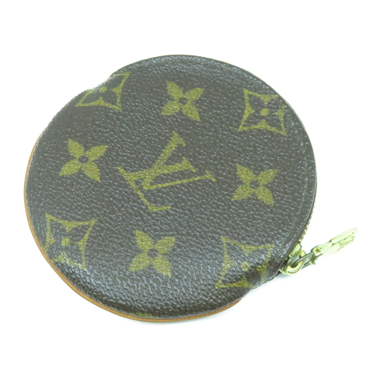 LOUIS VUITTON Monogram Coin Purse金扣零錢包啡色