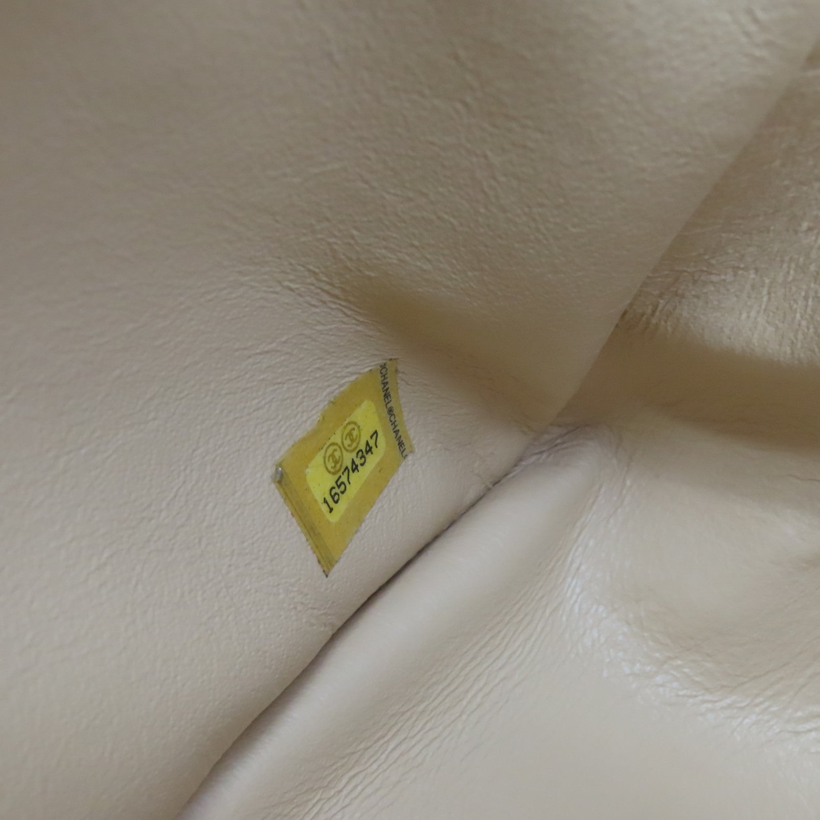 CHANEL 【激減優惠】菱格羊皮皮革Jumbo Chain Shoulder Bag金扣鏈帶肩背袋杏色