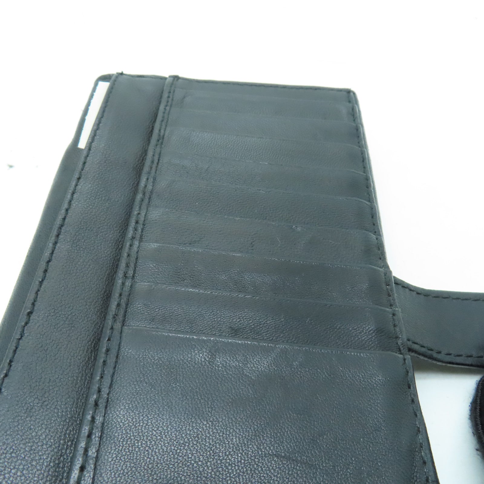 BOTTEGA VENETA 【激減優惠】皮革Wallet銀扣長錢包黑色
