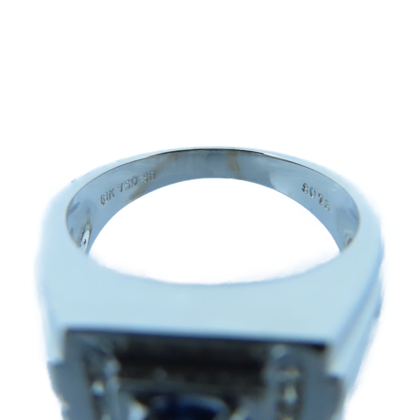 JEWELRY 18K White Gold Sapphire Ring Sapphire Ring US#8