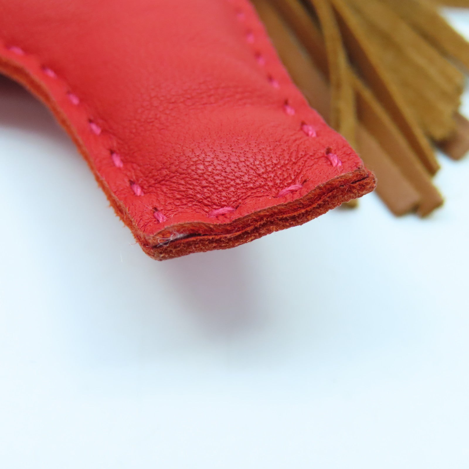 HERMES Swift皮革Rodeo MM掛飾紅色