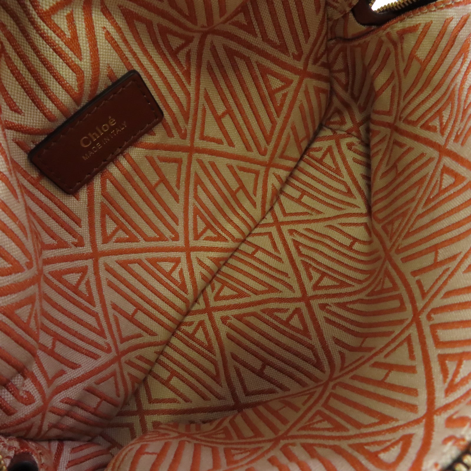 Chloe 牛皮皮革2Way Shoulder Bag金扣手挽肩背兩用袋啡色