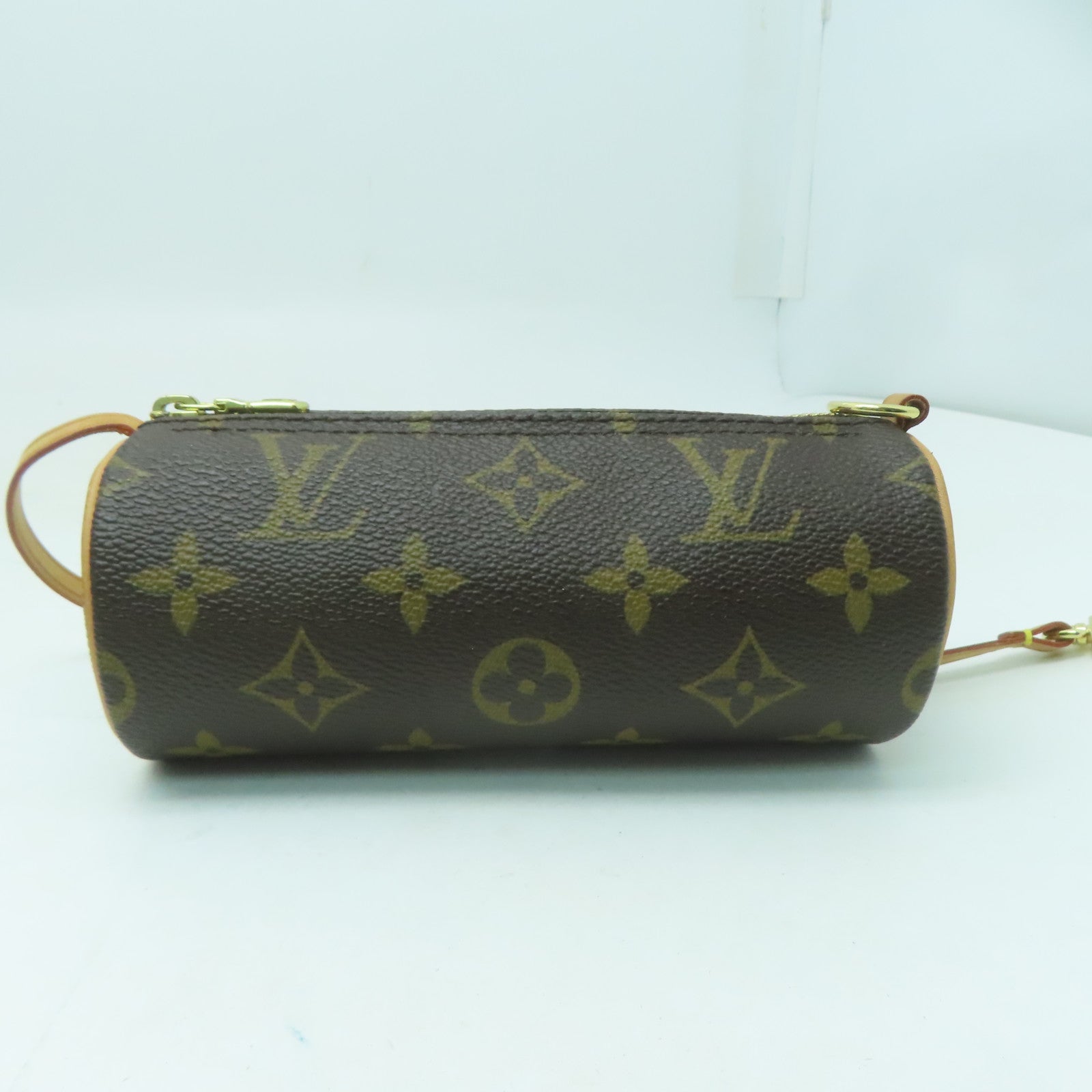 LOUIS VUITTON Monogram Papillon GM金扣手挽袋啡色