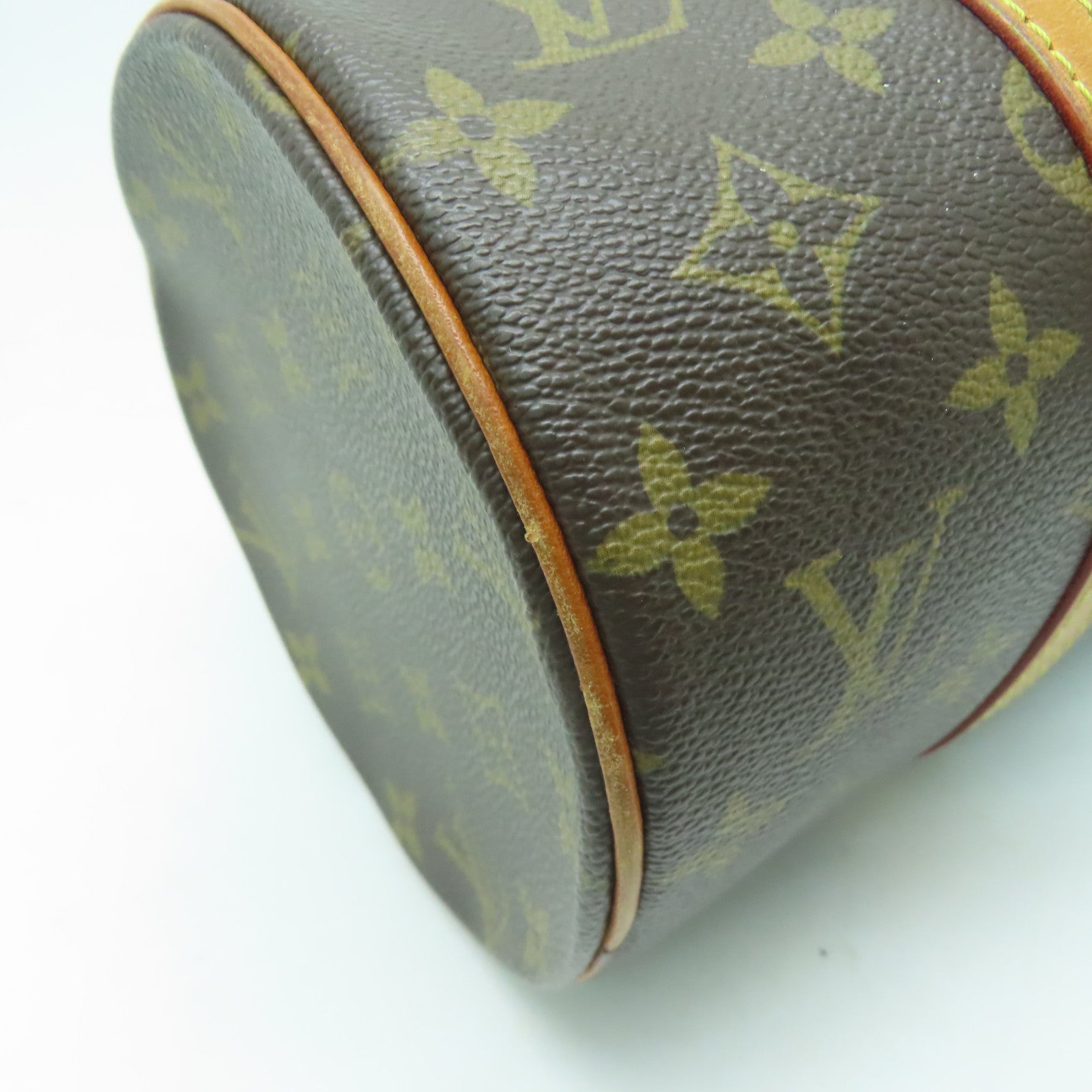 LOUIS VUITTON Monogram Papillon GM金扣手挽袋啡色