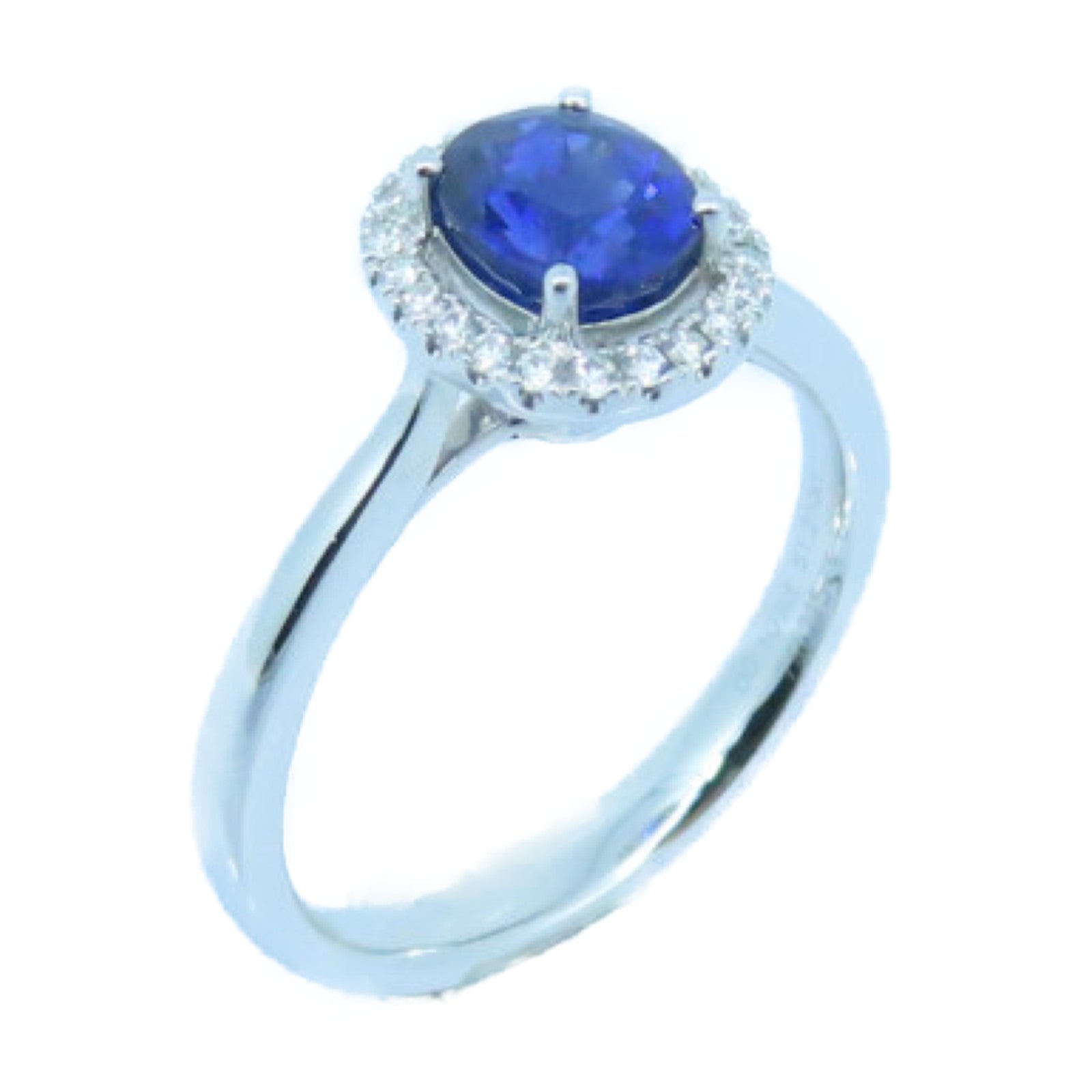 JEWELRY 18K White Gold Sapphire Ring Sapphire Ring US#6.25