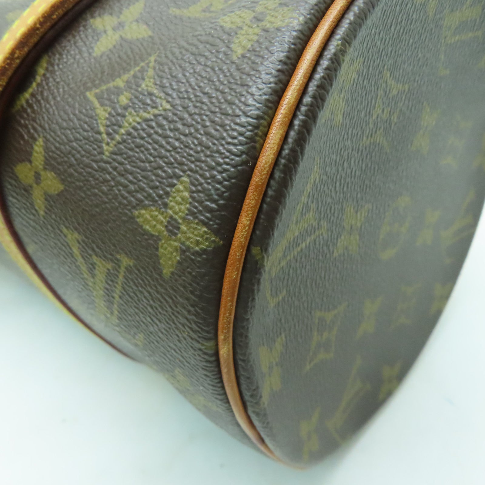 LOUIS VUITTON Monogram Papillon GM金扣手挽袋啡色