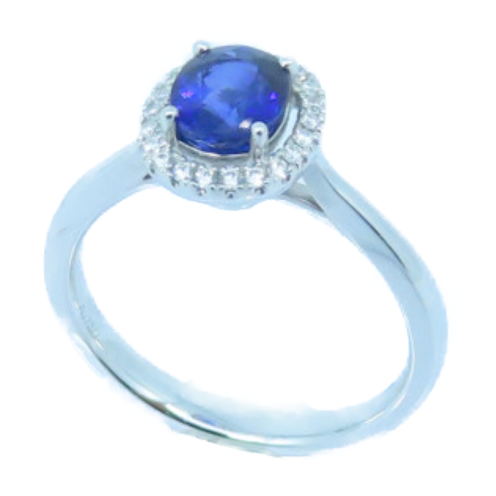 JEWELRY 18K White Gold Sapphire Ring Sapphire Ring US#6.25