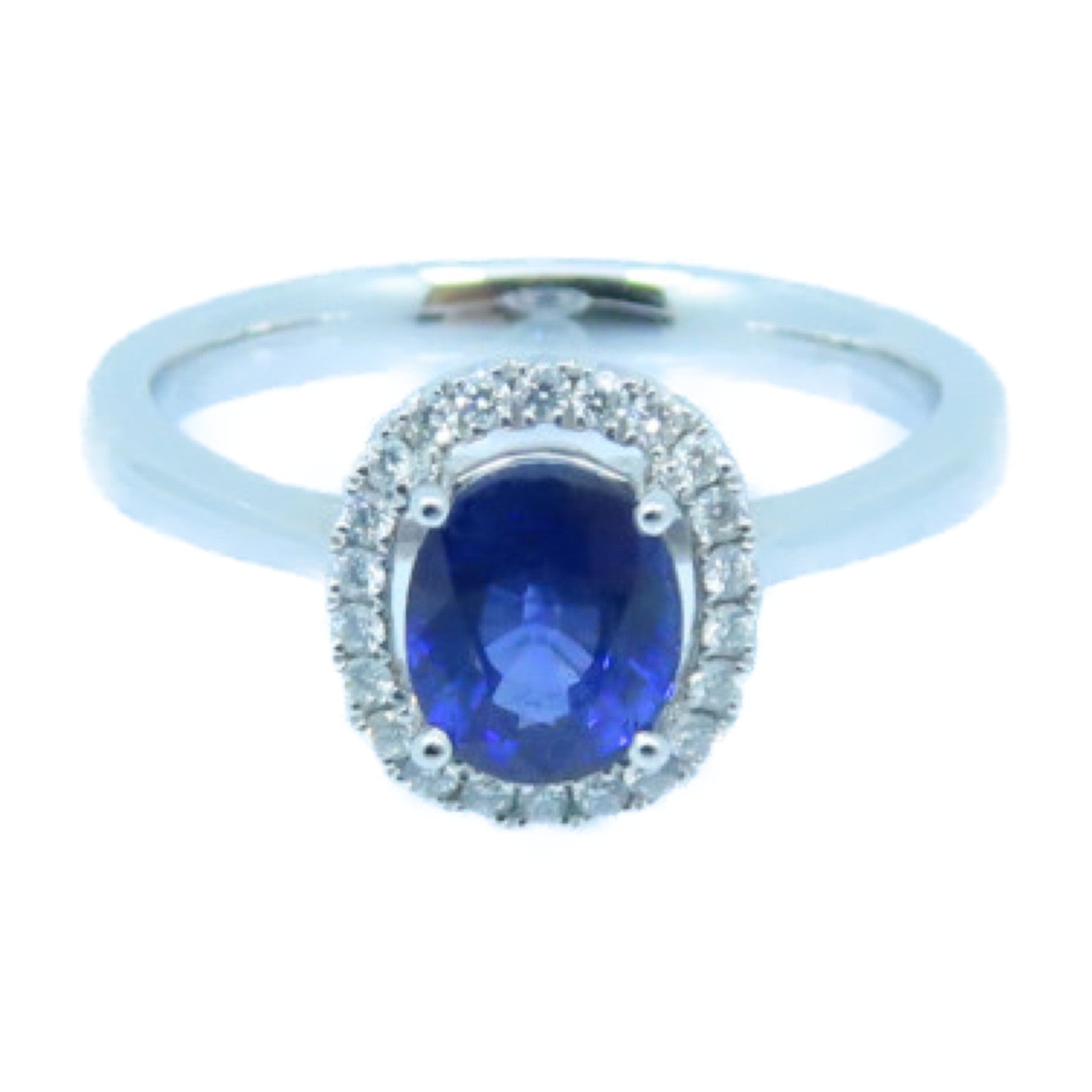 JEWELRY 18K White Gold Sapphire Ring Sapphire Ring US#6.25