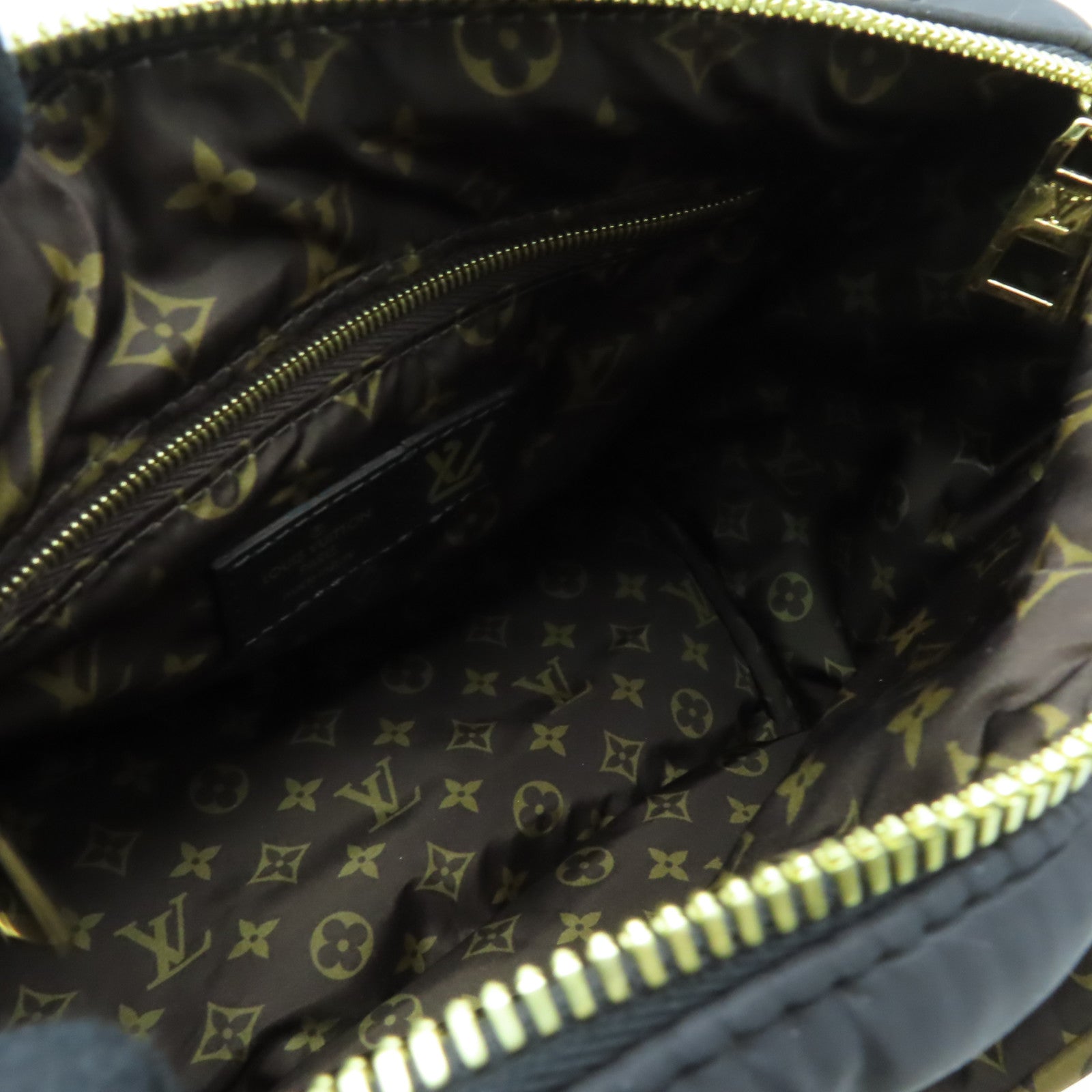 LOUIS VUITTON 尼龍Speedy Bandouliere 25金扣手挽肩背兩用袋黑色/啡色