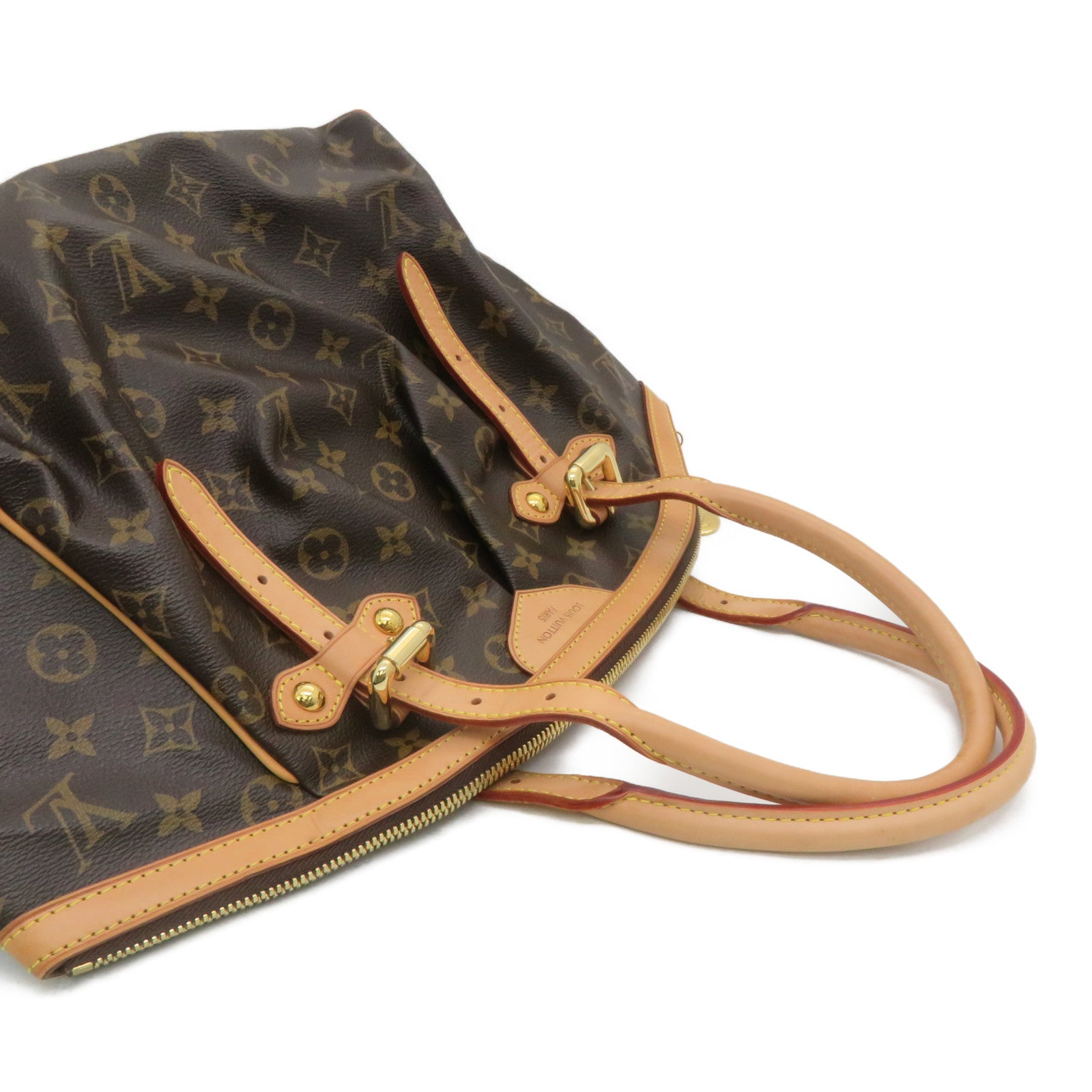 LOUIS VUITTON 【激减优惠】Monogram Tivoli GM金扣手挽袋啡色