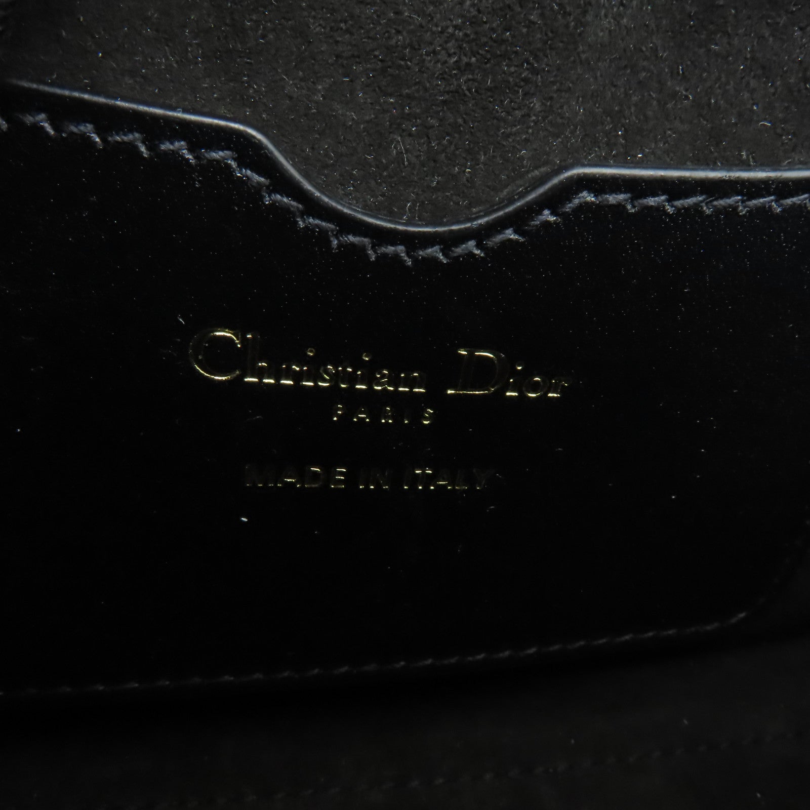 Dior 牛皮皮革Dior Bobby金扣肩背袋黑色