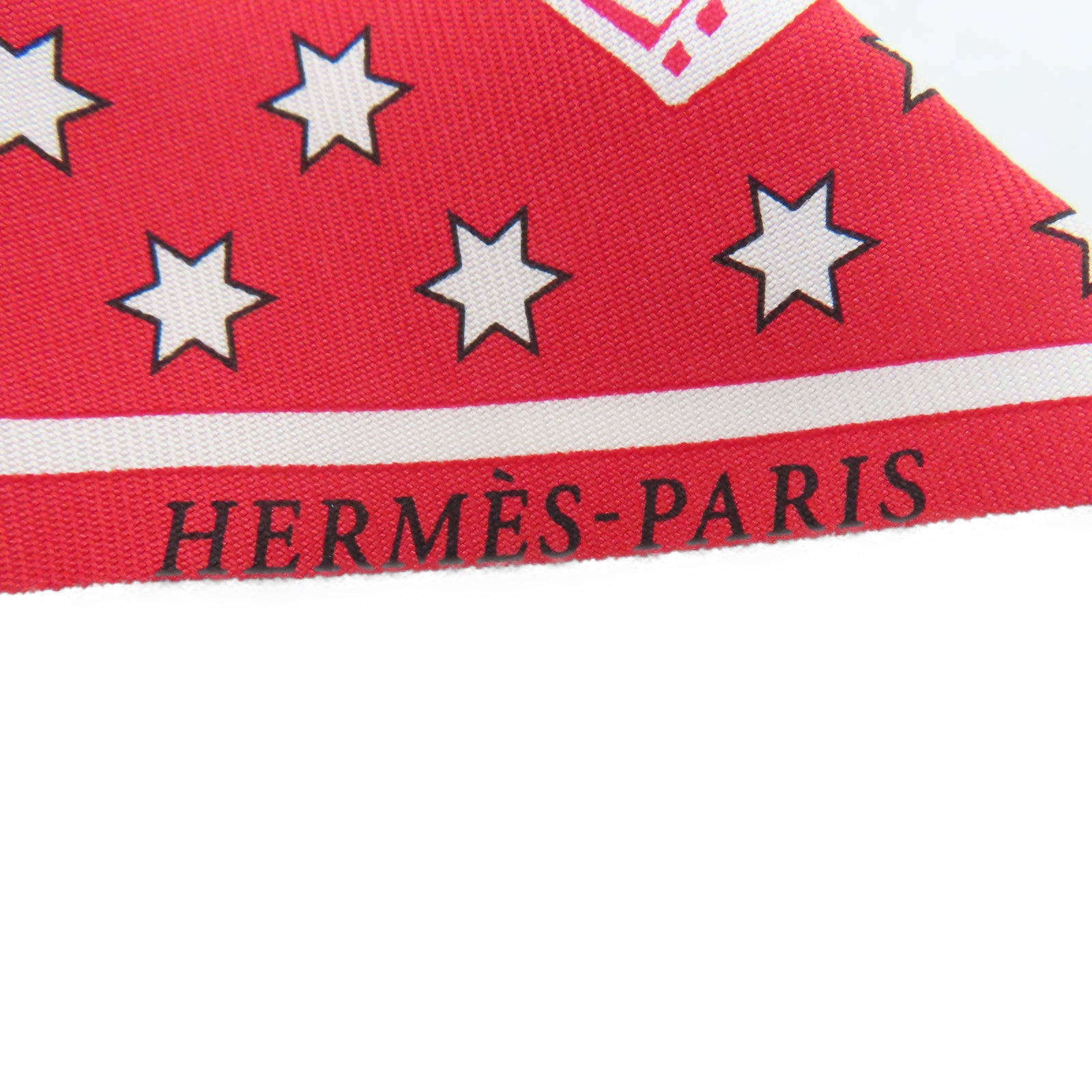 HERMES 丝质Twilly丝巾红色/紫色