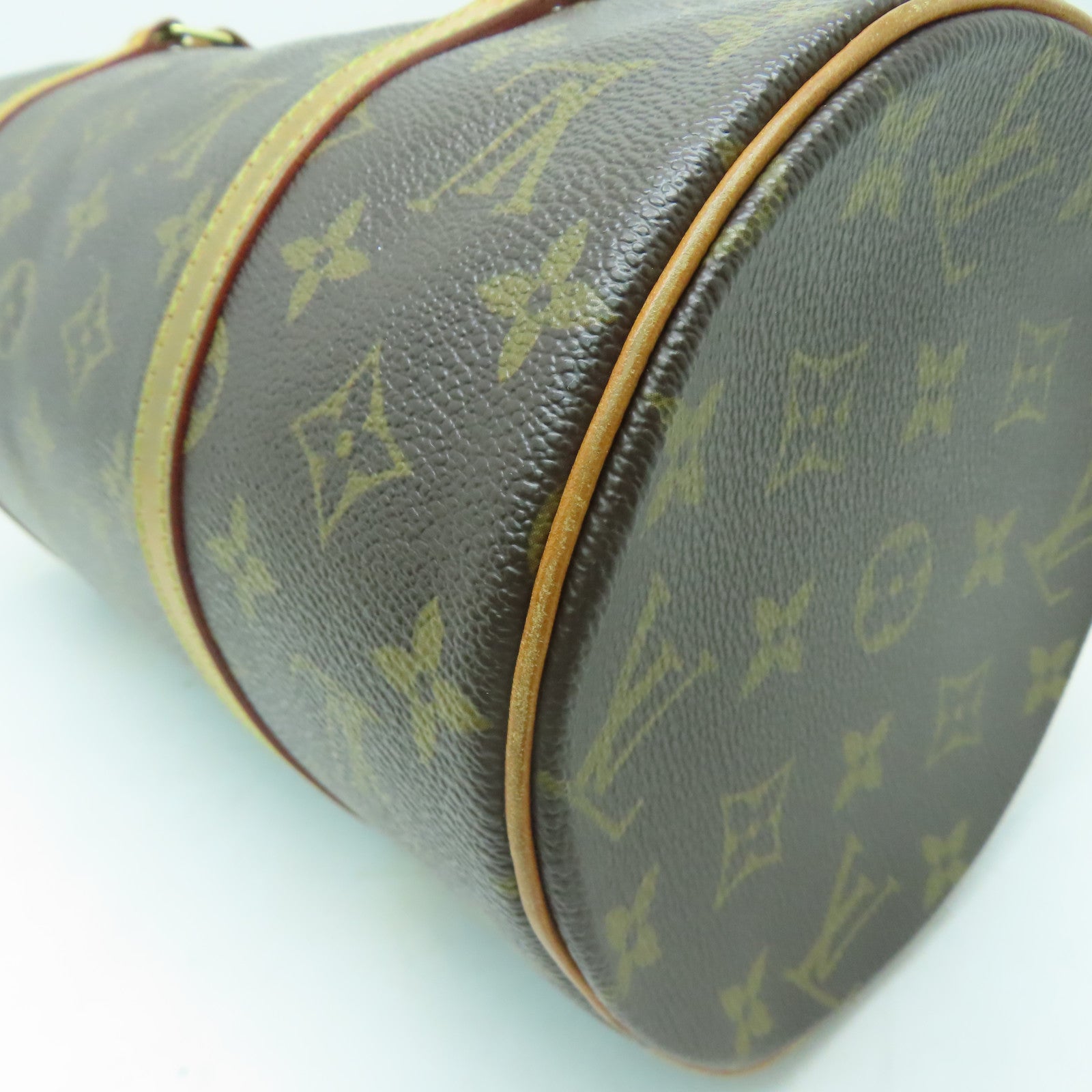 LOUIS VUITTON Monogram Papillon GM金扣手挽袋啡色