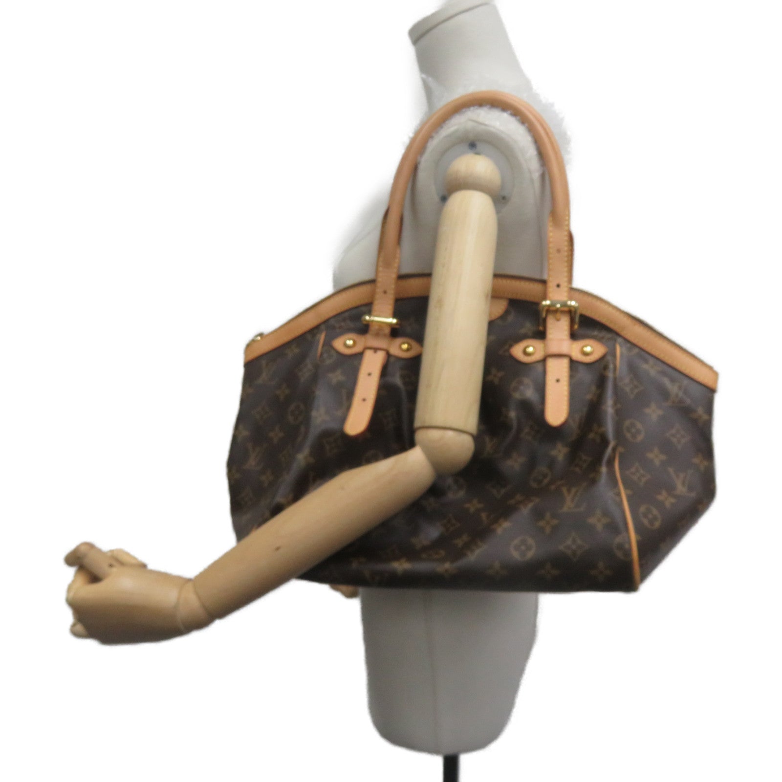 LOUIS VUITTON 【激减优惠】Monogram Tivoli GM金扣手挽袋啡色