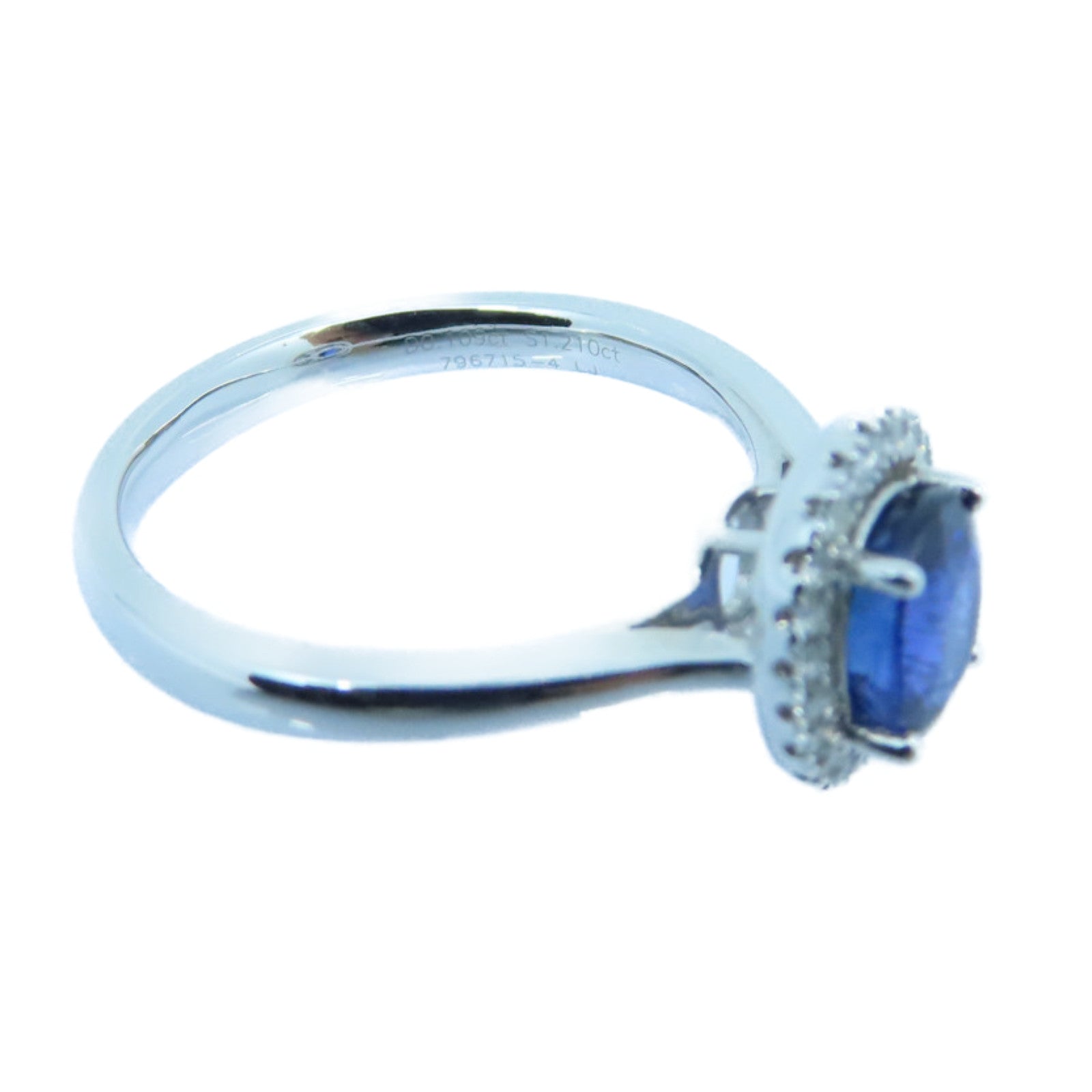 JEWELRY 18K White Gold Sapphire Ring Sapphire Ring US#6.25
