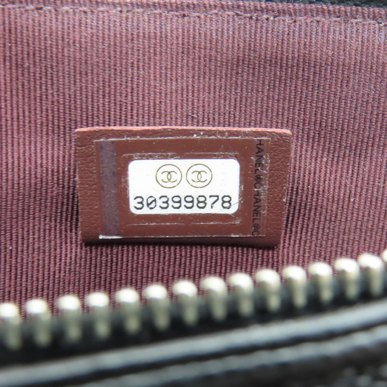 CHANEL 牛皮皮革Phone Case Crossbody銀扣肩背袋黑色