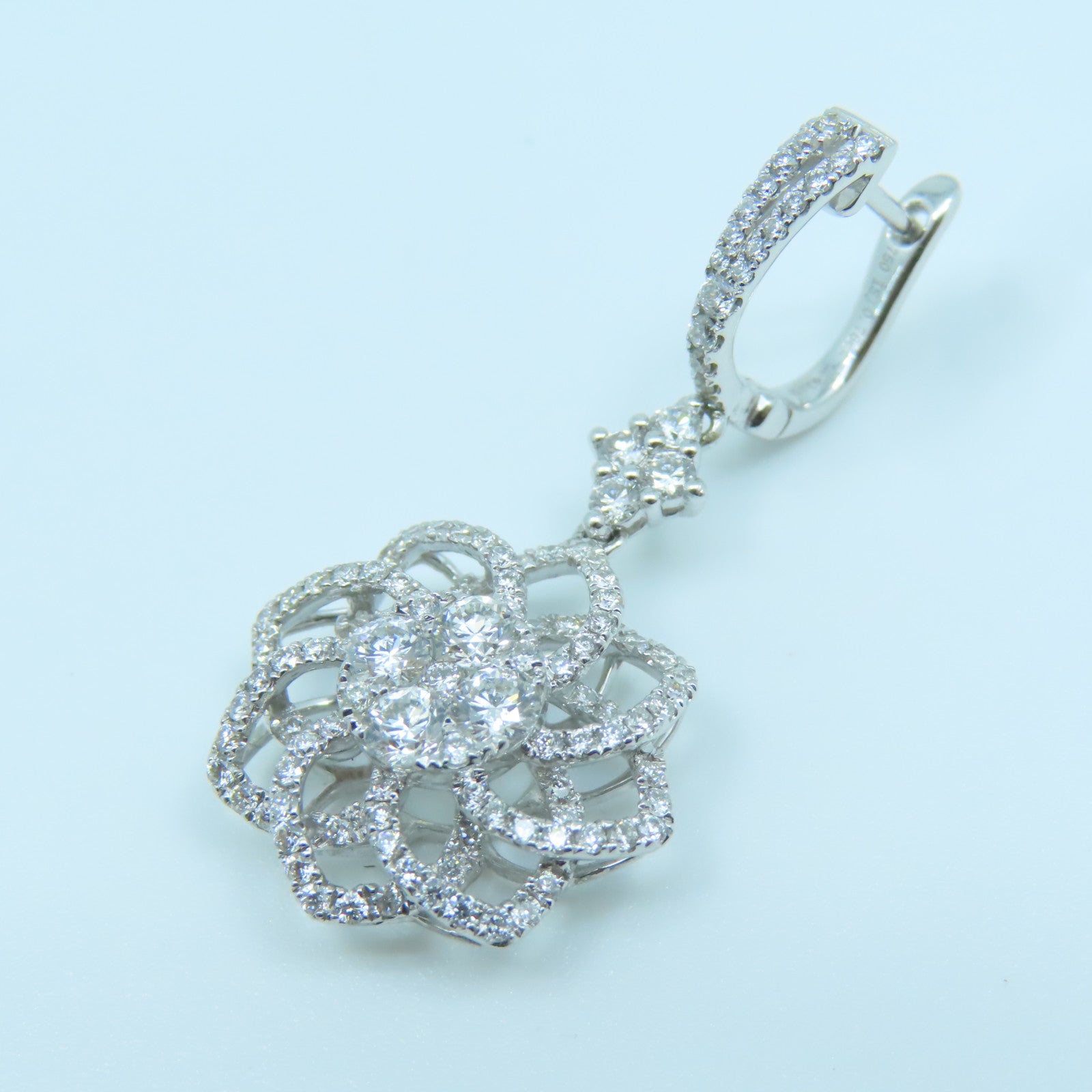 JEWELRY 【激減優惠】18K白金Diamond Ring1.14ct鑽石/0.76ct鑽石耳環