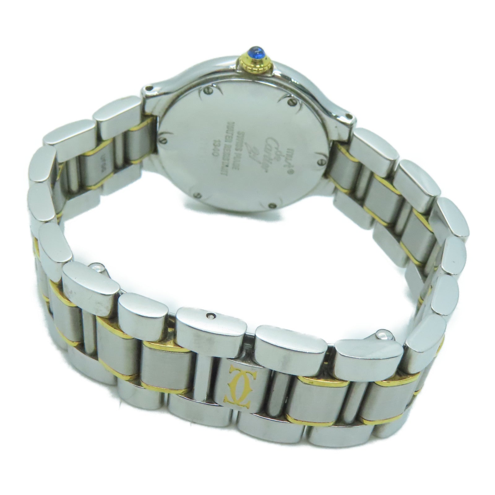 CARTIER Must de Cartier 18K黄金/不锈钢手表石英机芯银色/金色