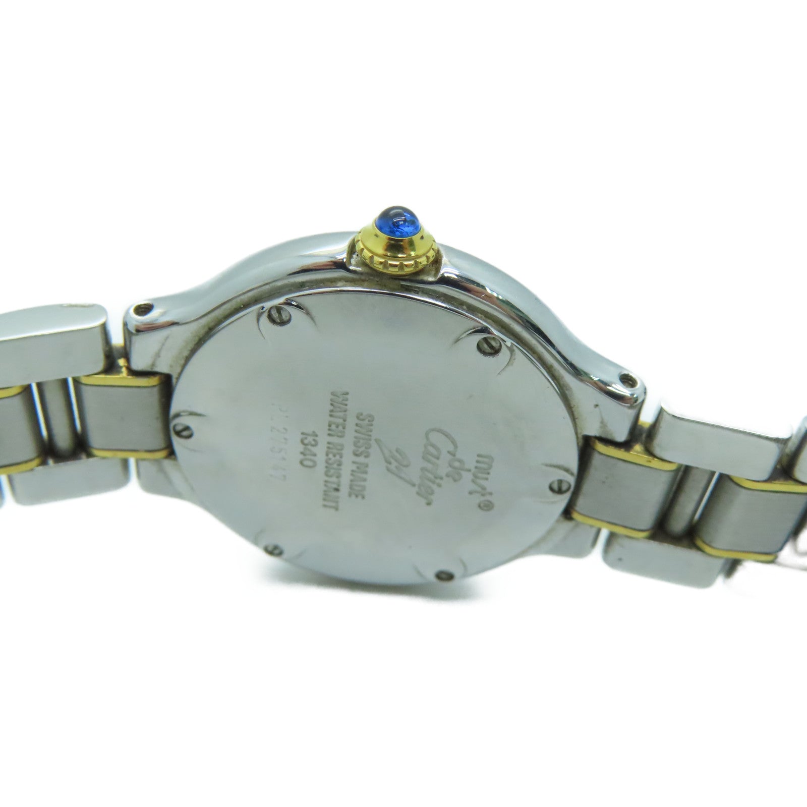 CARTIER Must de Cartier 18K黄金/不锈钢手表石英机芯银色/金色