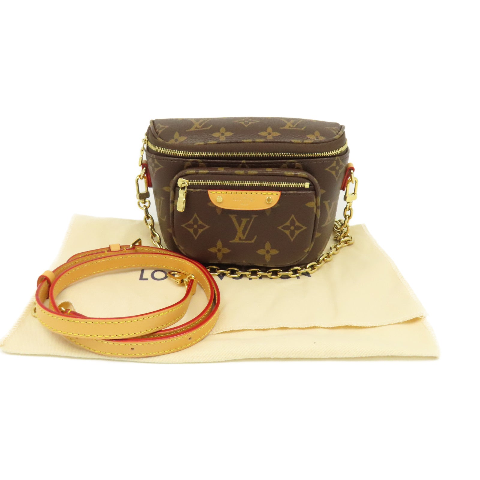 LOUIS VUITTON Monogram Mini Bumbag肩背袋啡色