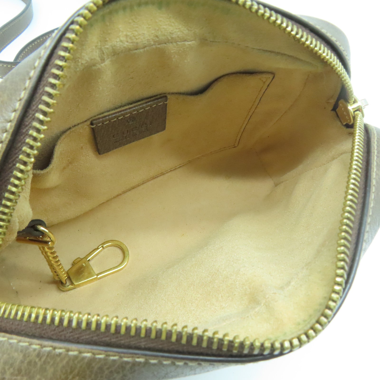 GUCCI 塗層帆布Shoulder Bag金扣肩背袋啡色