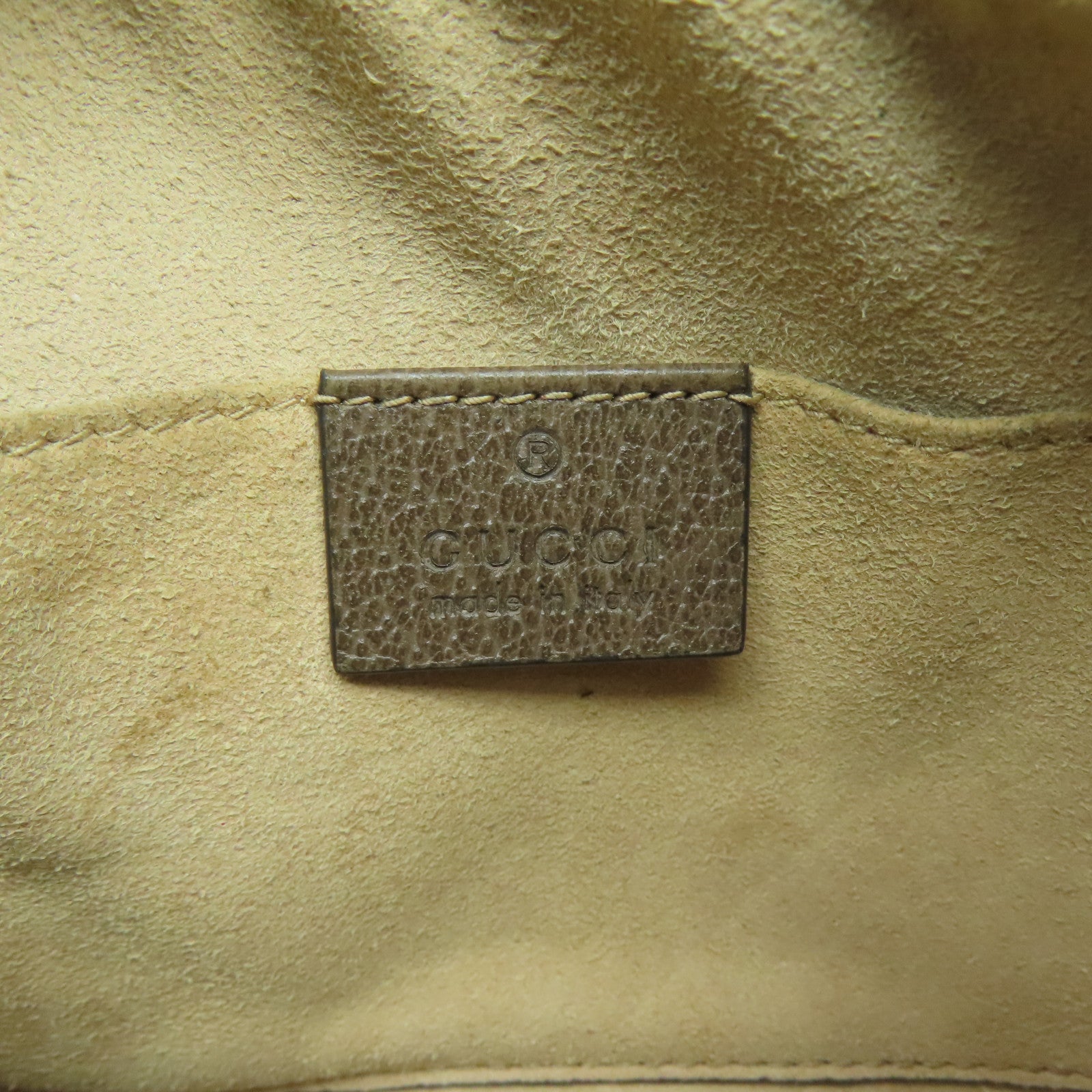 GUCCI 塗層帆布Shoulder Bag金扣肩背袋啡色