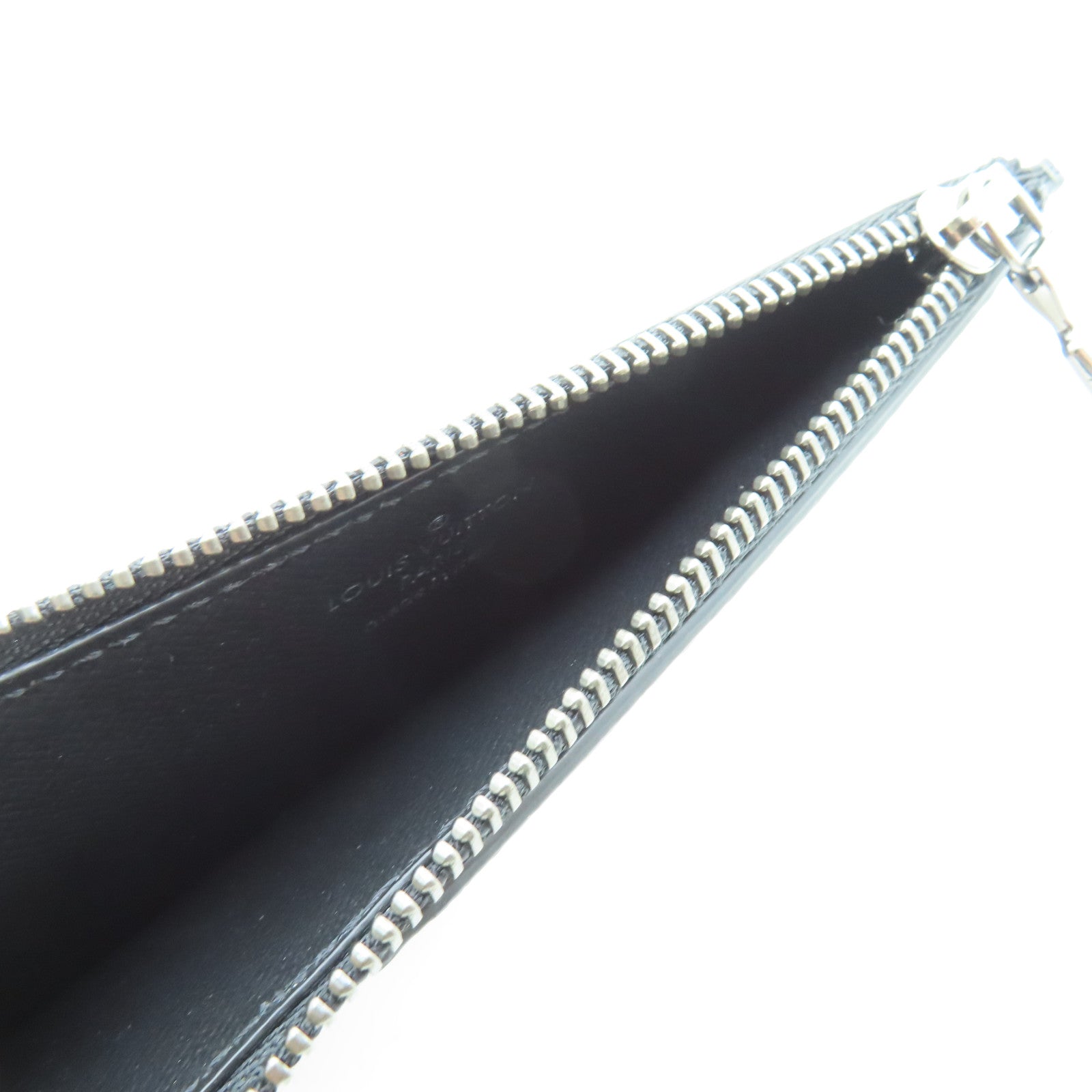 LOUIS VUITTON Monogram Eclips Coin Card Holder銀扣卡片套黑色