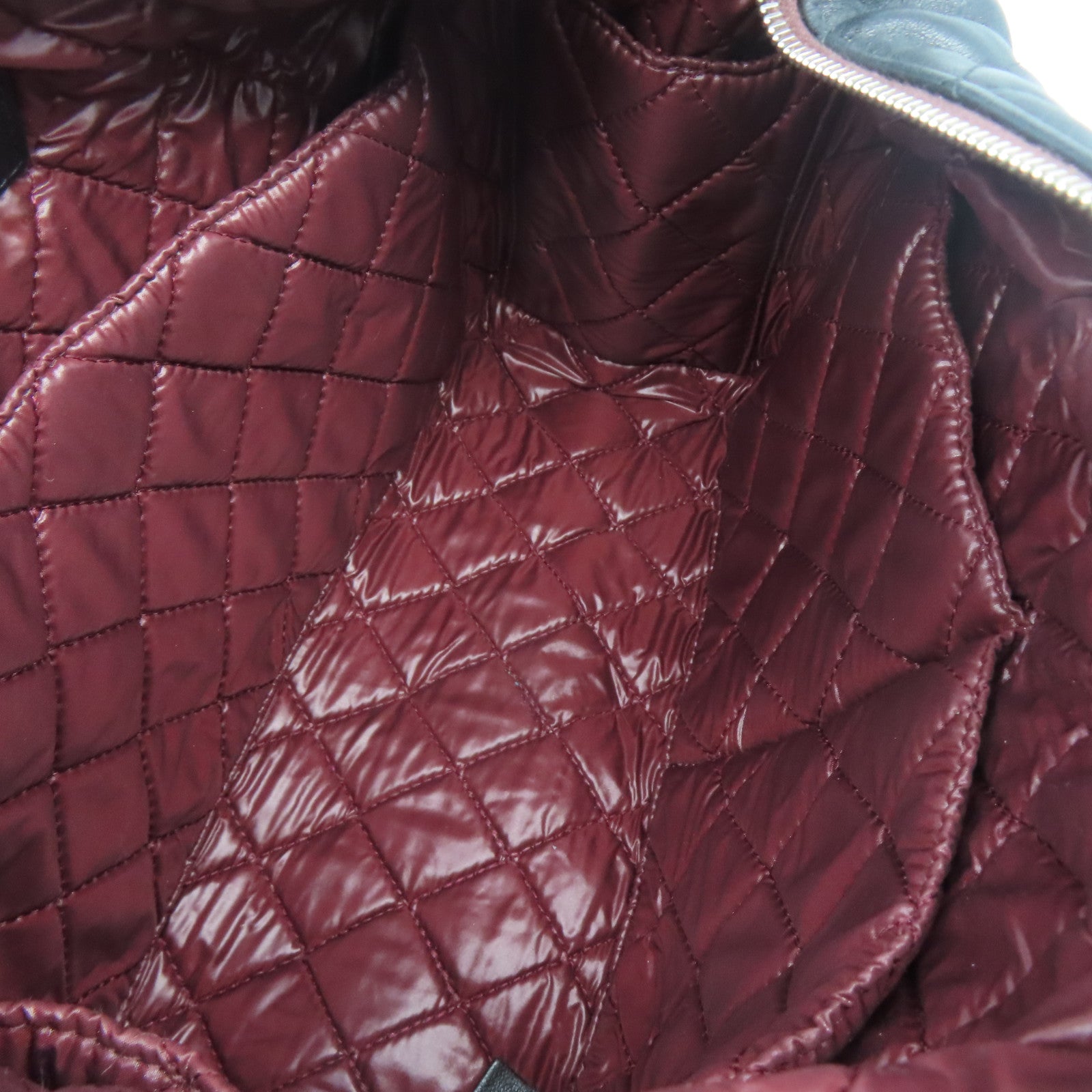 CHANEL 菱格羊皮皮革Handbag銀扣手挽袋黑色