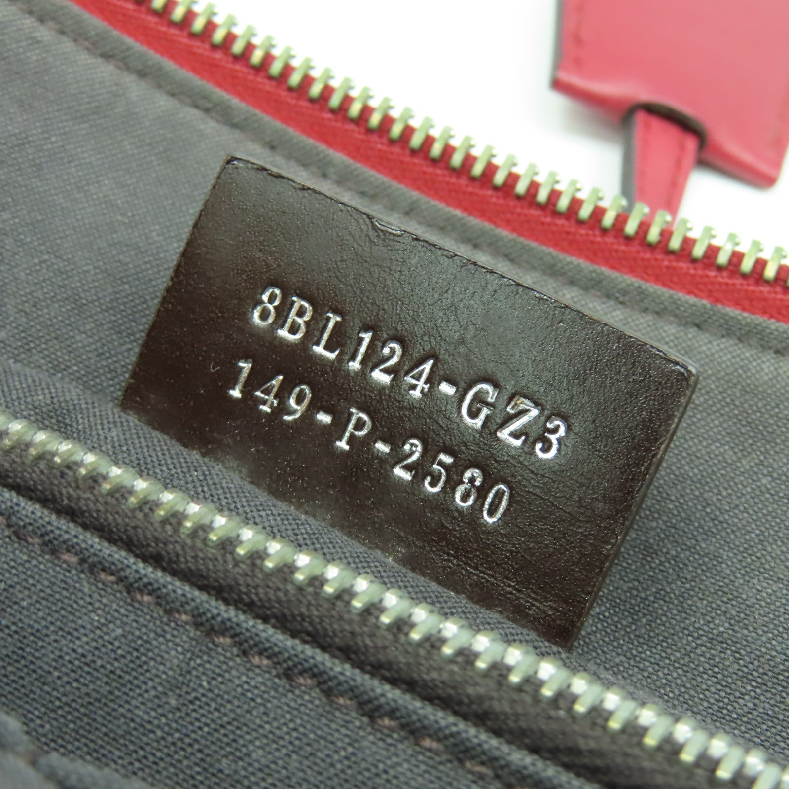 FENDI 牛皮皮革By The Way銀扣手挽肩背兩用袋紅色
